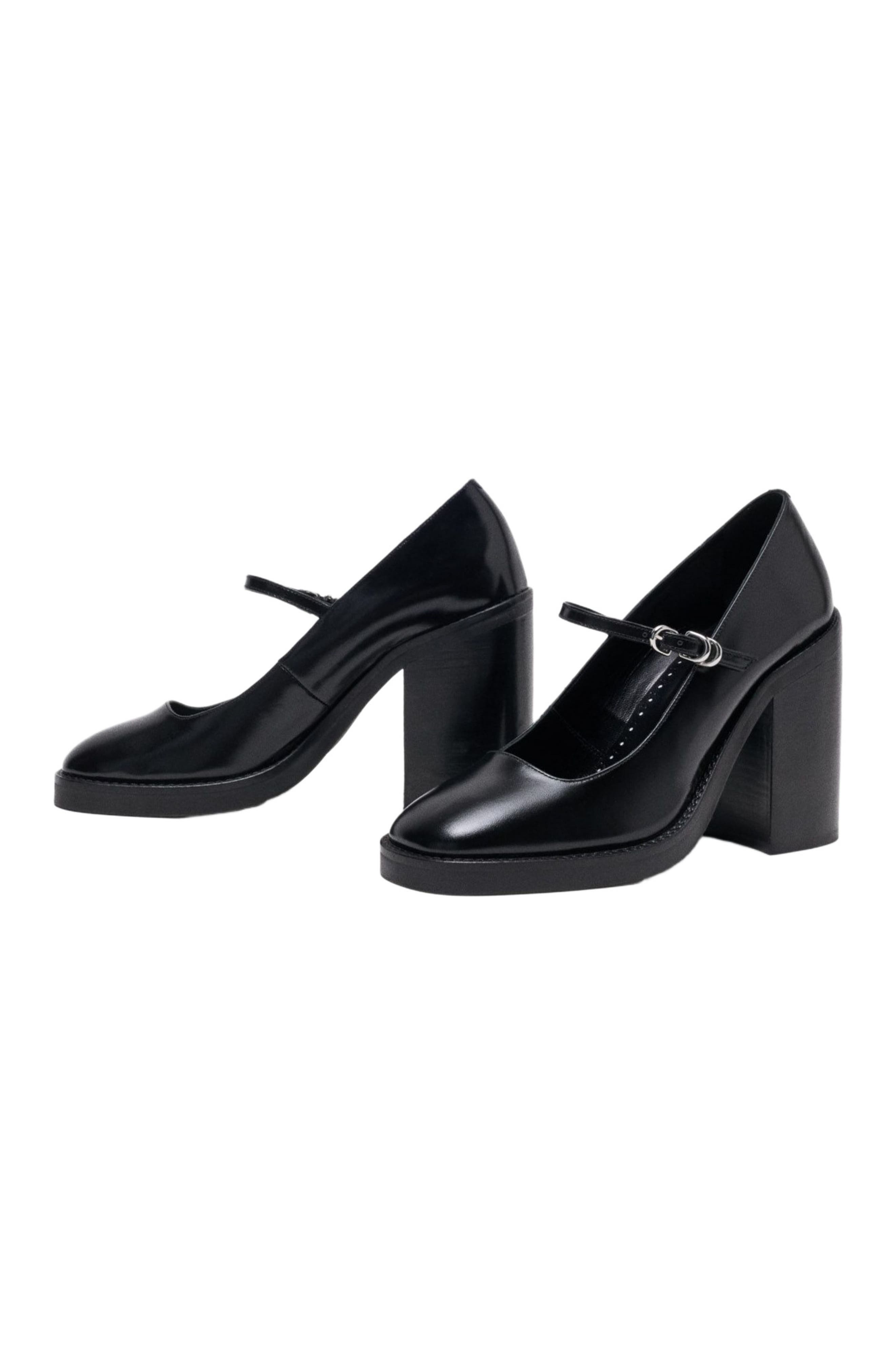 maje Leather Mary Janes in Black at Nordstrom - 3