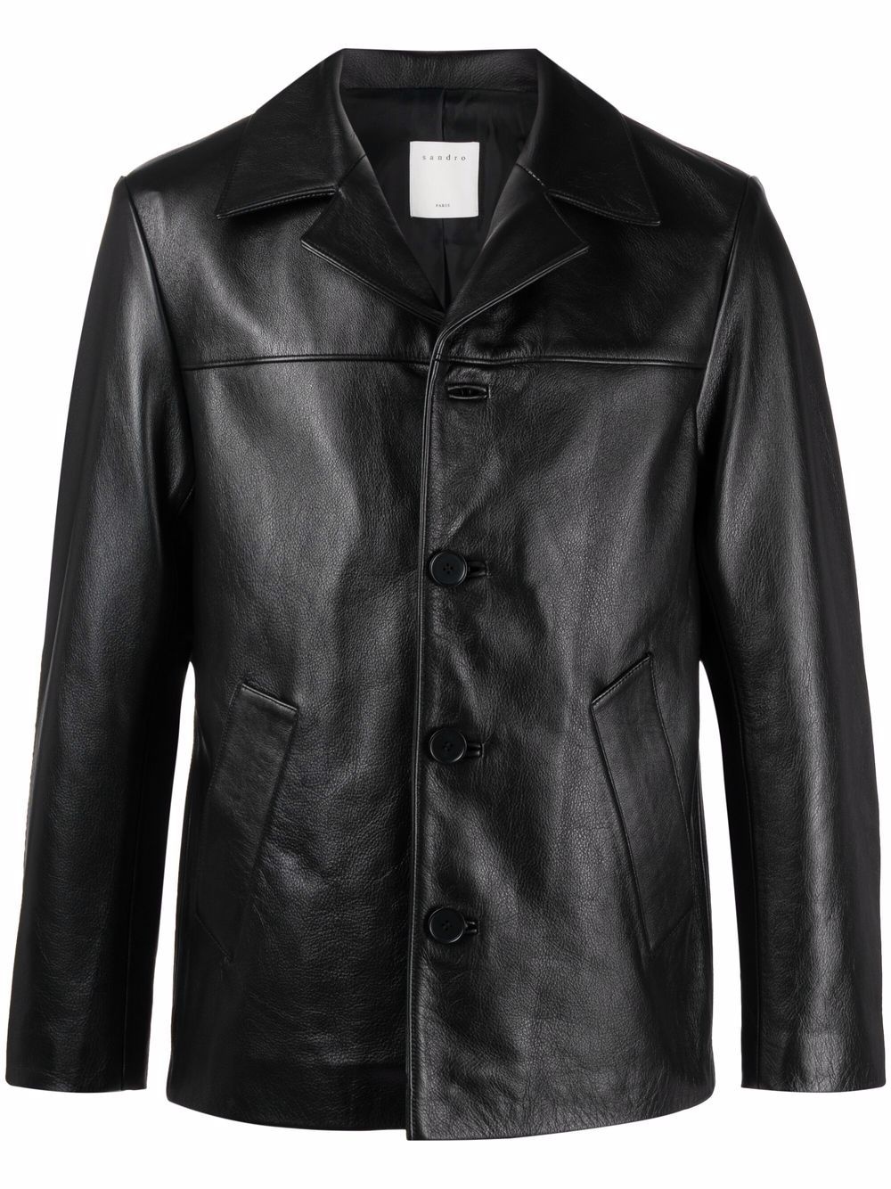 Donnie buttoned leather jacket - 1