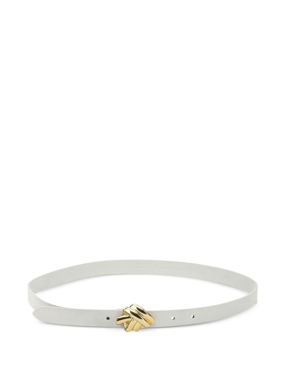 knotted-buckle leather belt - 1