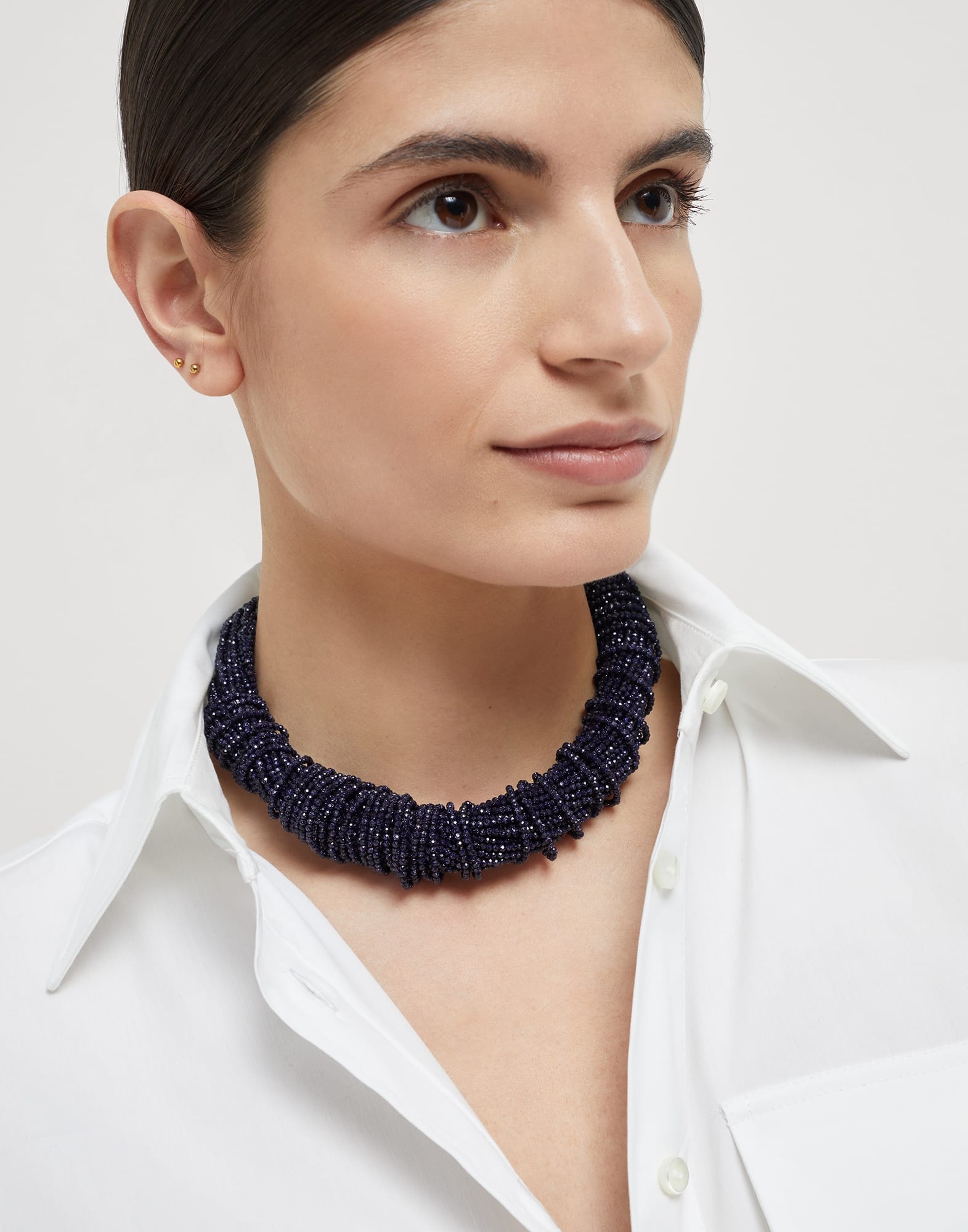 Blue sandstone and Sterling Silver choker - 3