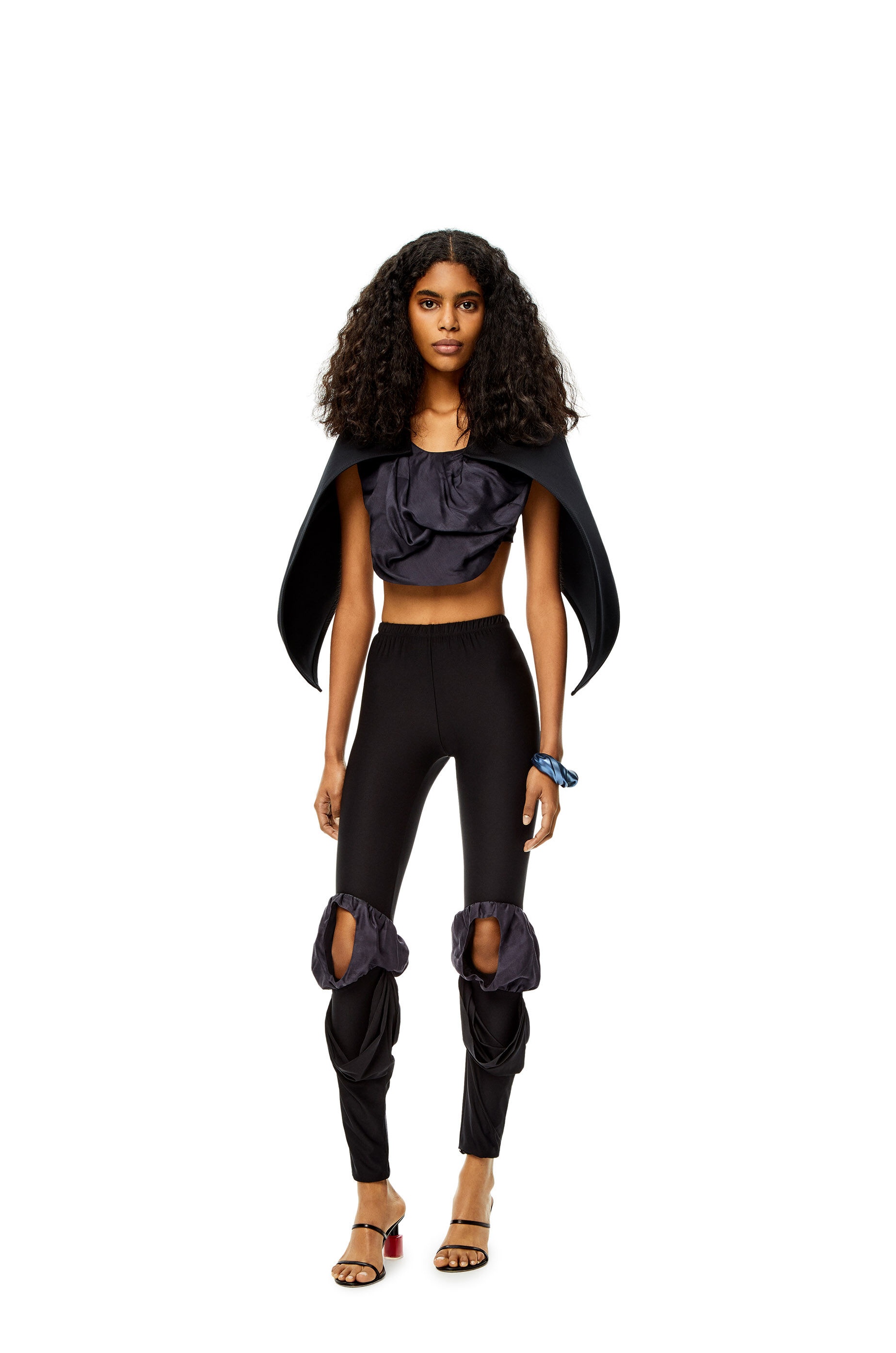 Draped leggings in silk - 2