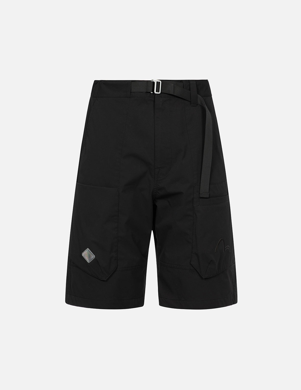 Dyed Reflective Multi-Print Regular Fit Cargo Shorts - 1