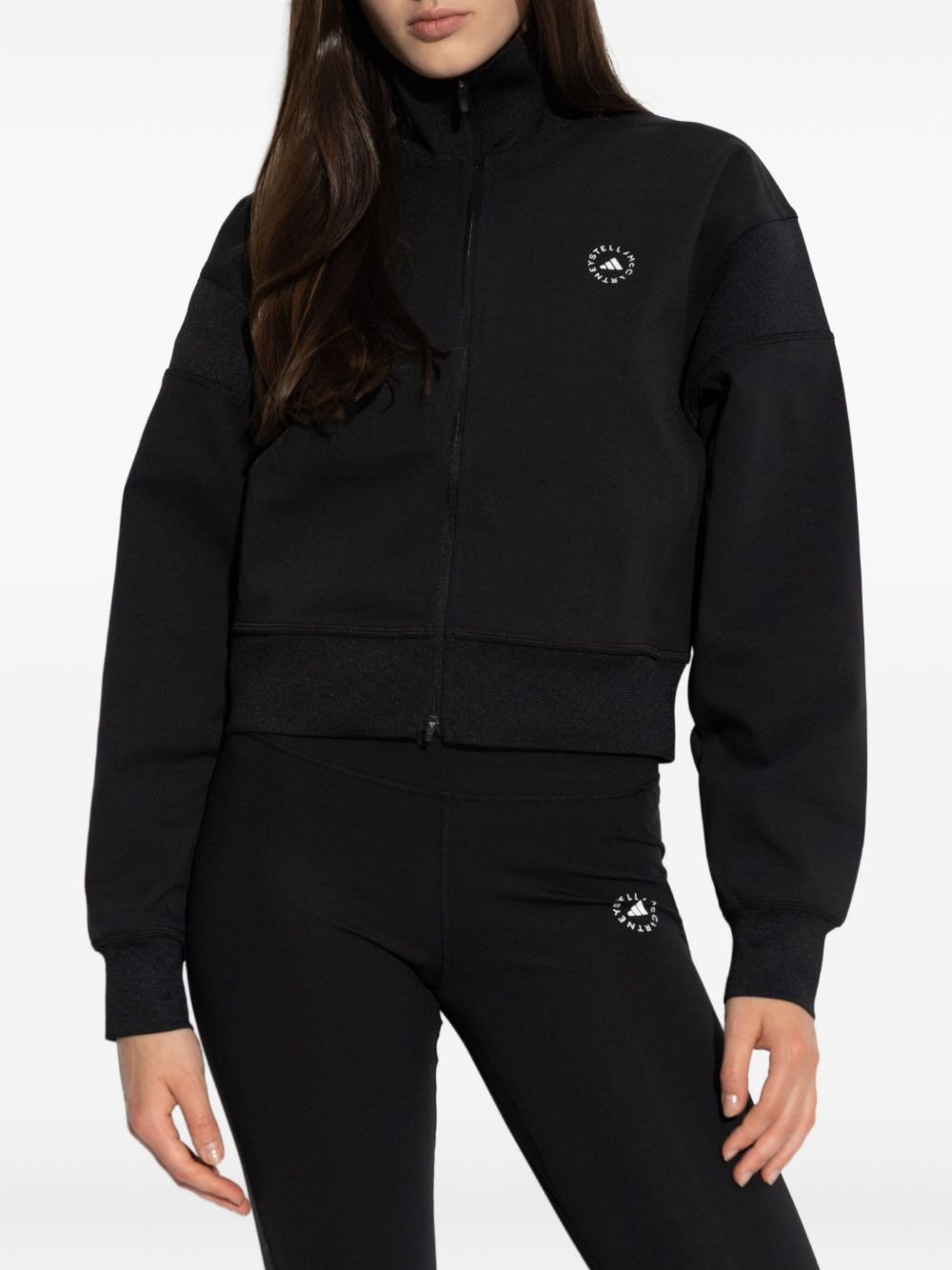 logo-detail zip-up jacket - 3
