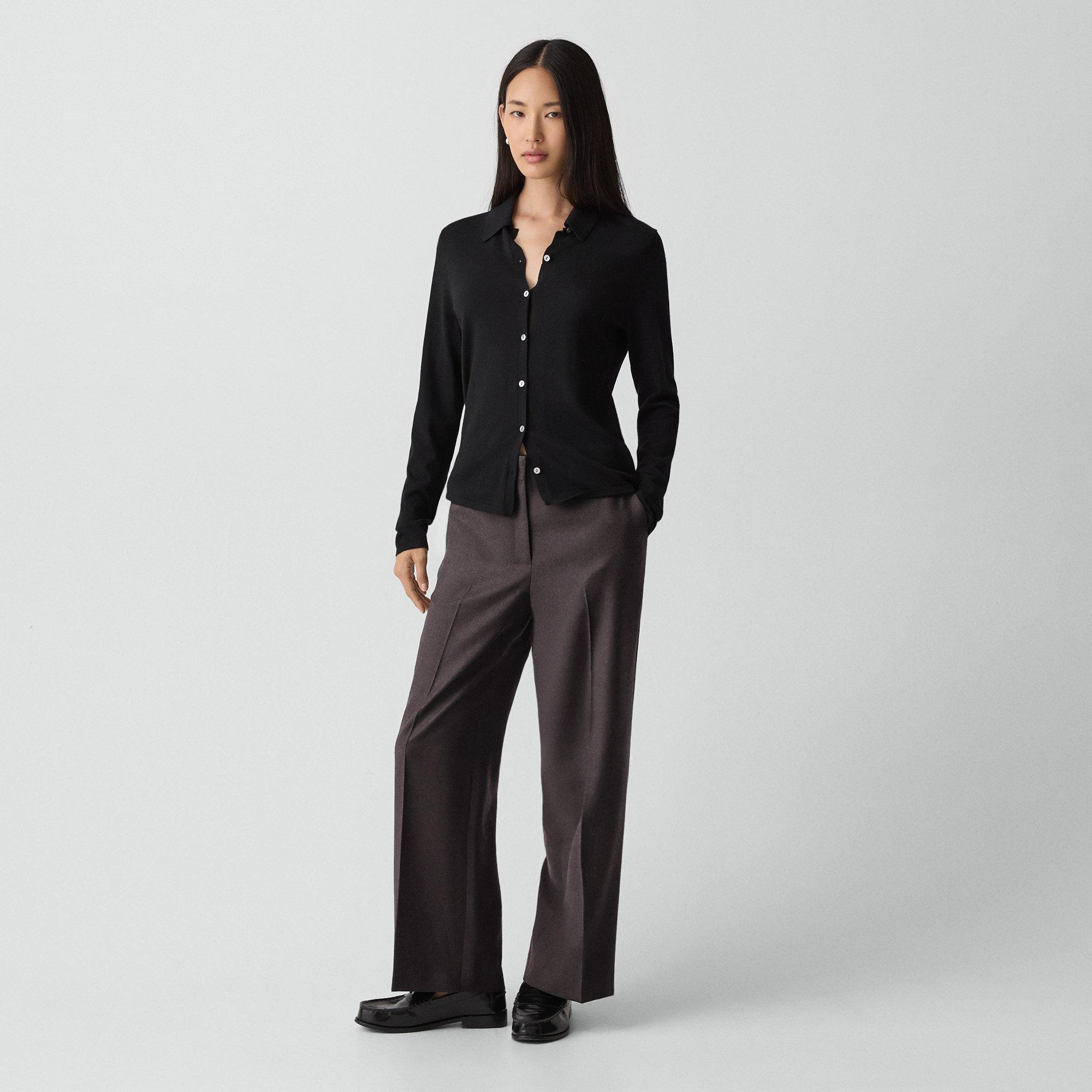 Classic Straight Pant in Sleek Flannel - 2