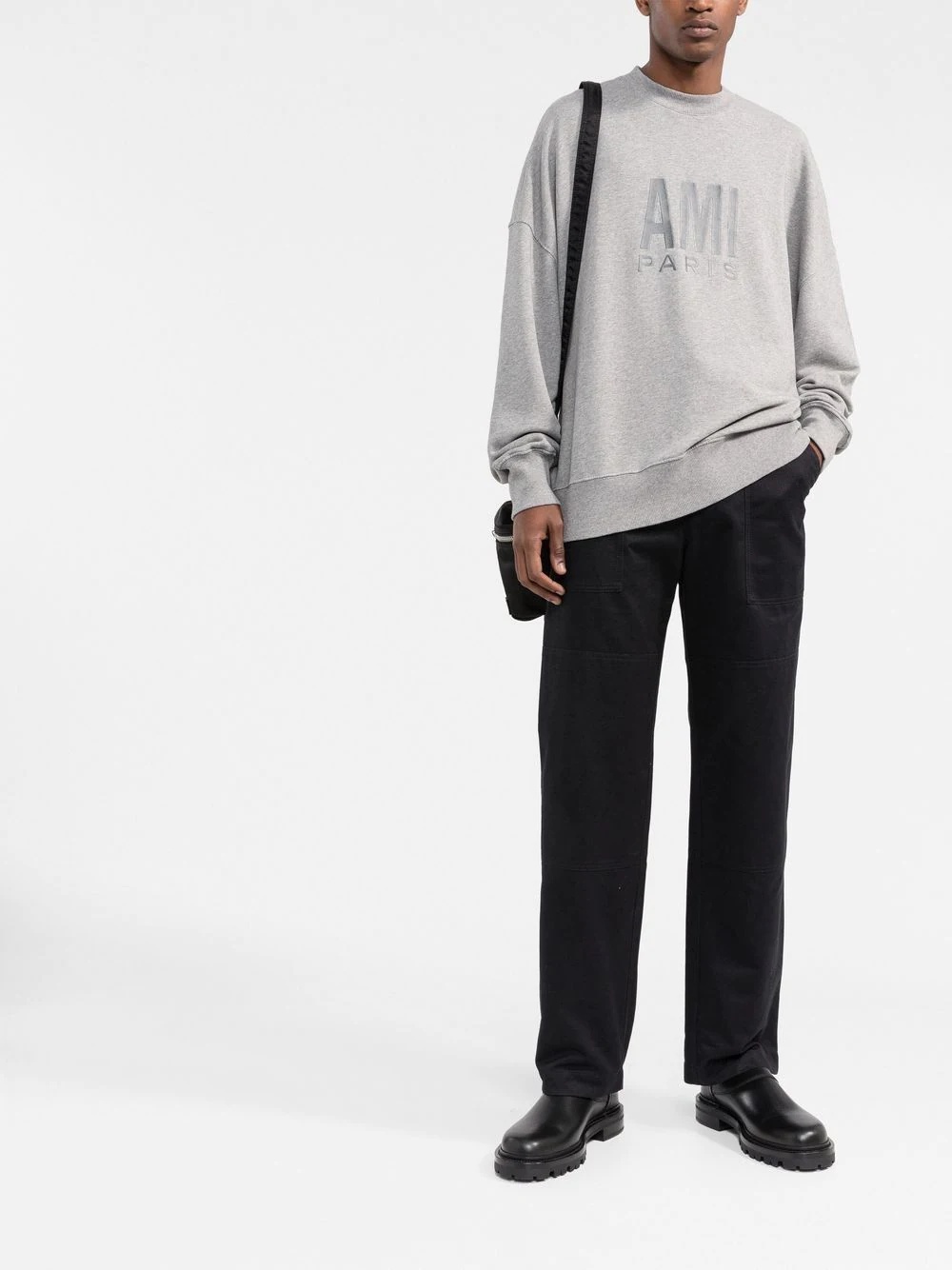 logo-embroidered oversize sweatshirt - 2