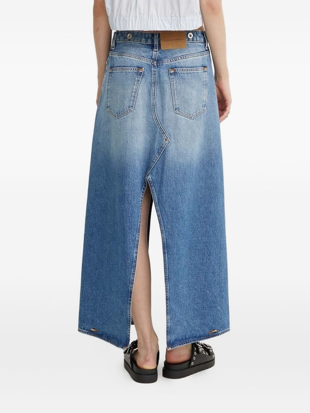 Tillis denim split maxi skirt - 2