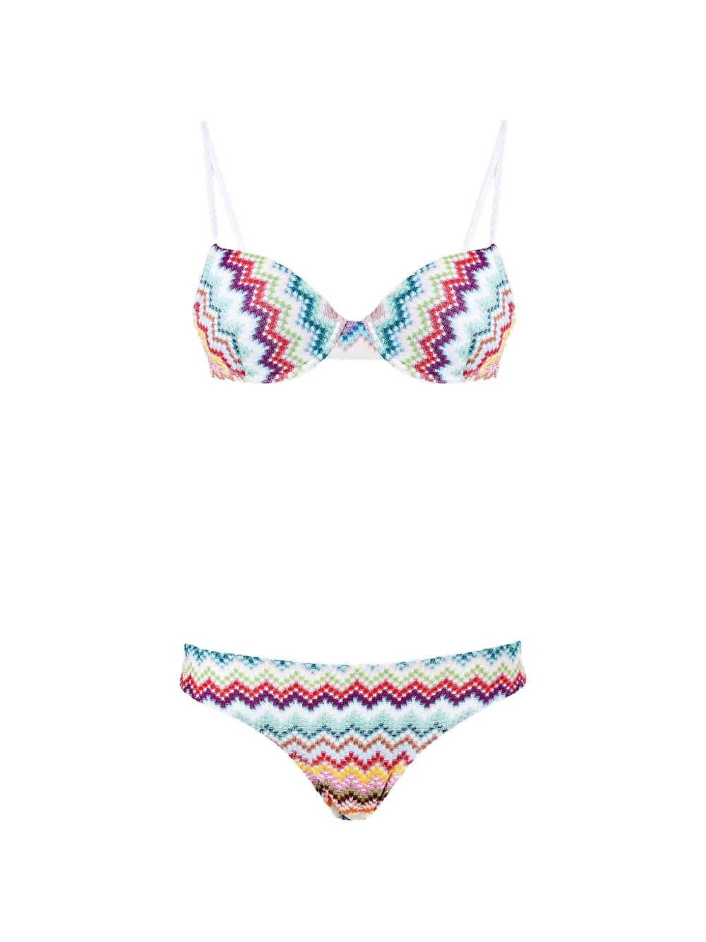 zig-zag-pattern bikini set - 1