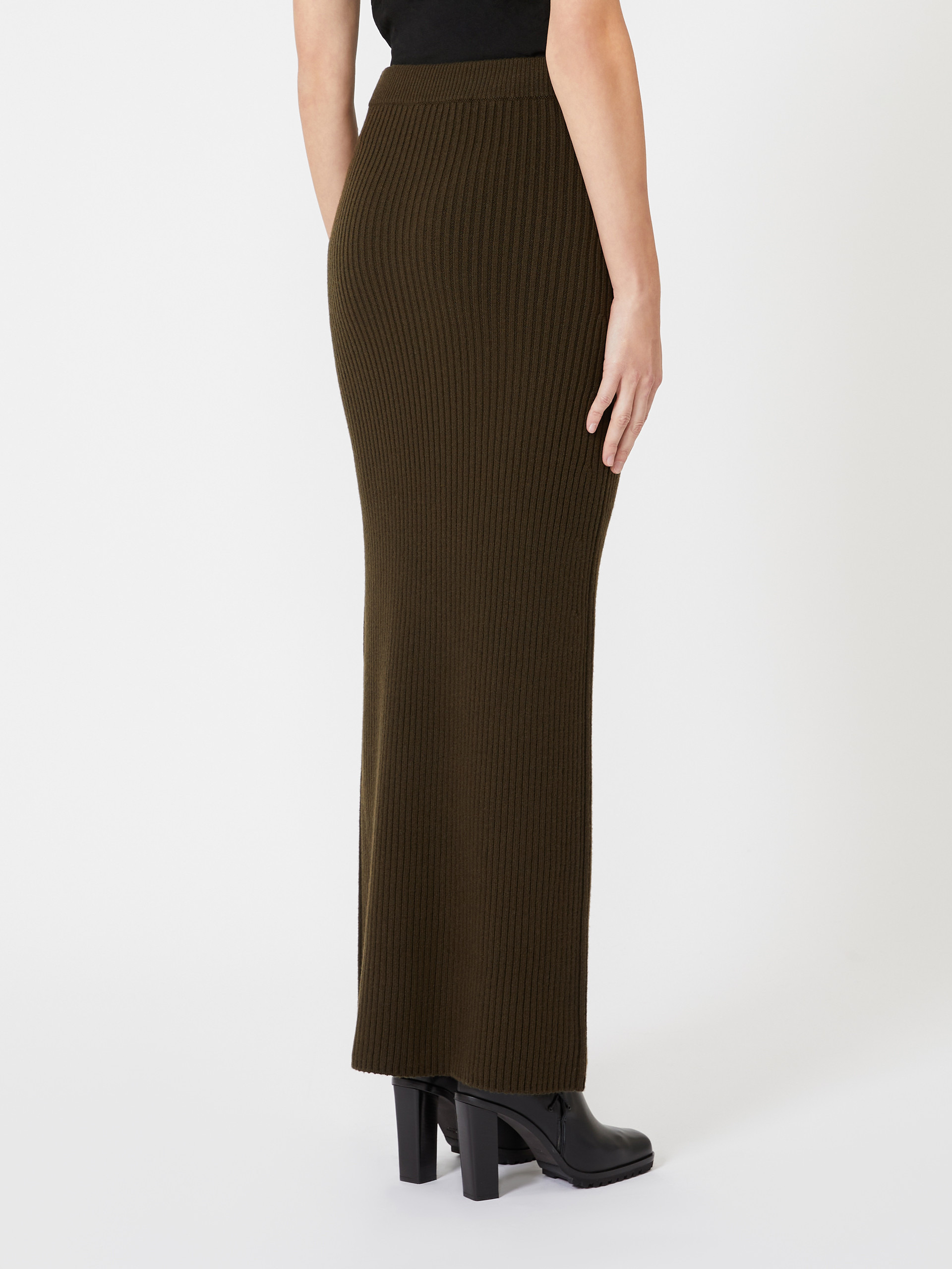 BORIS1234 Wool and cashmere pencil skirt - 4