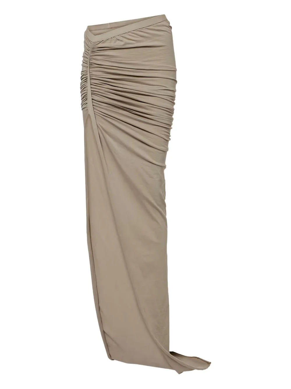 draped split asymmetric skirt - 1