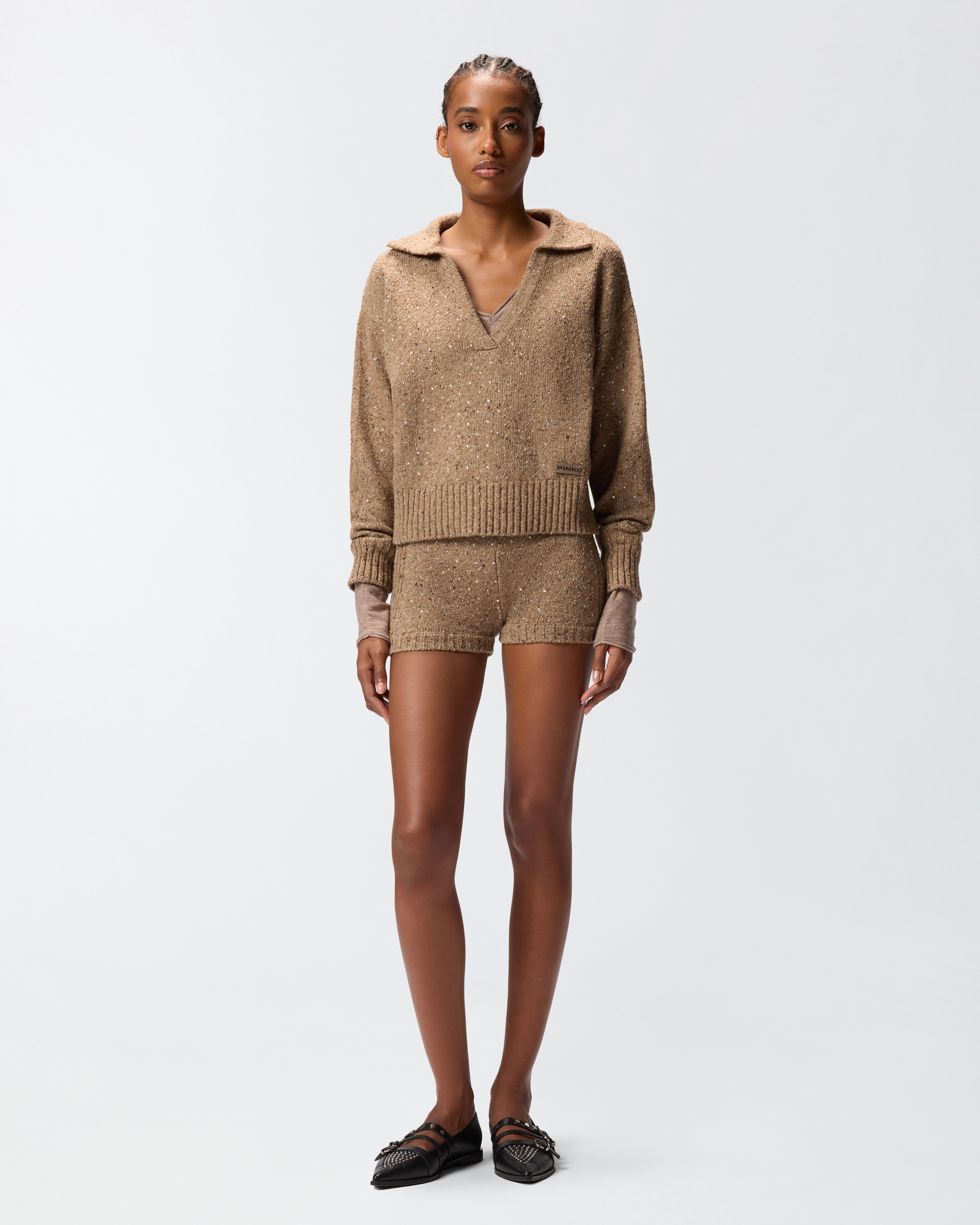 V-NECK SWEATER WITH SEQUINS - 3