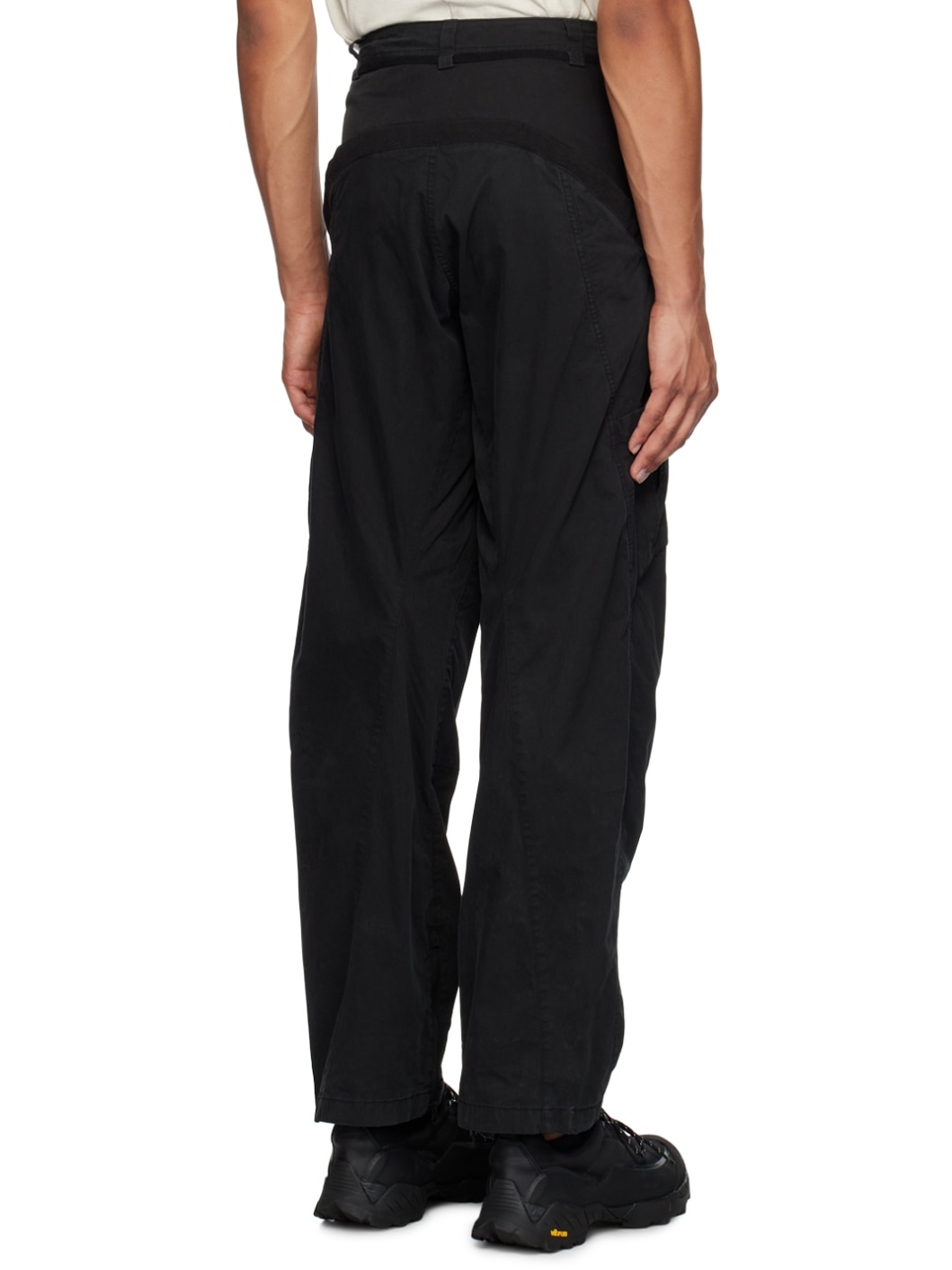 Black Pleated Cargo Pants - 3