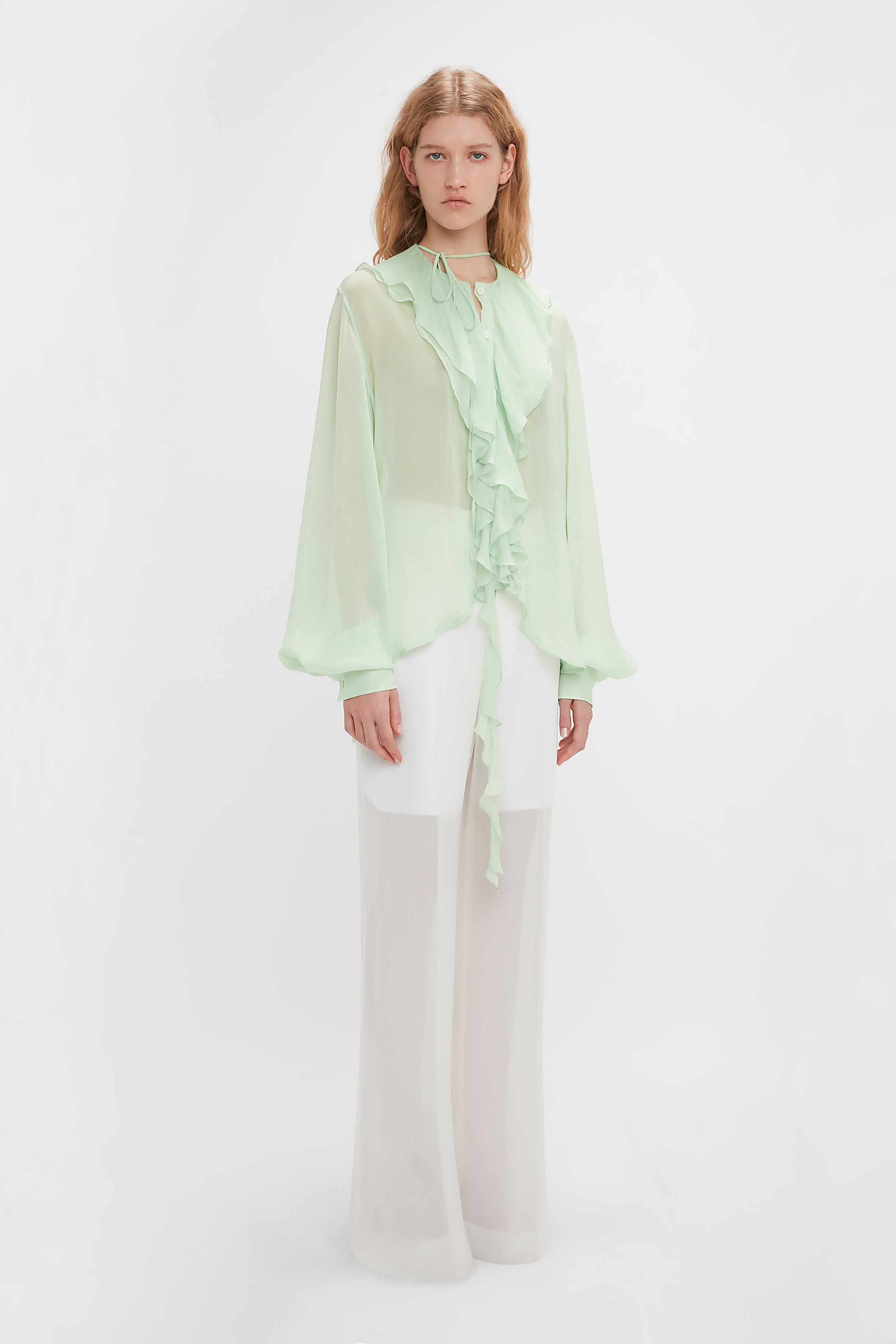Romantic Blouse In Jade - 3