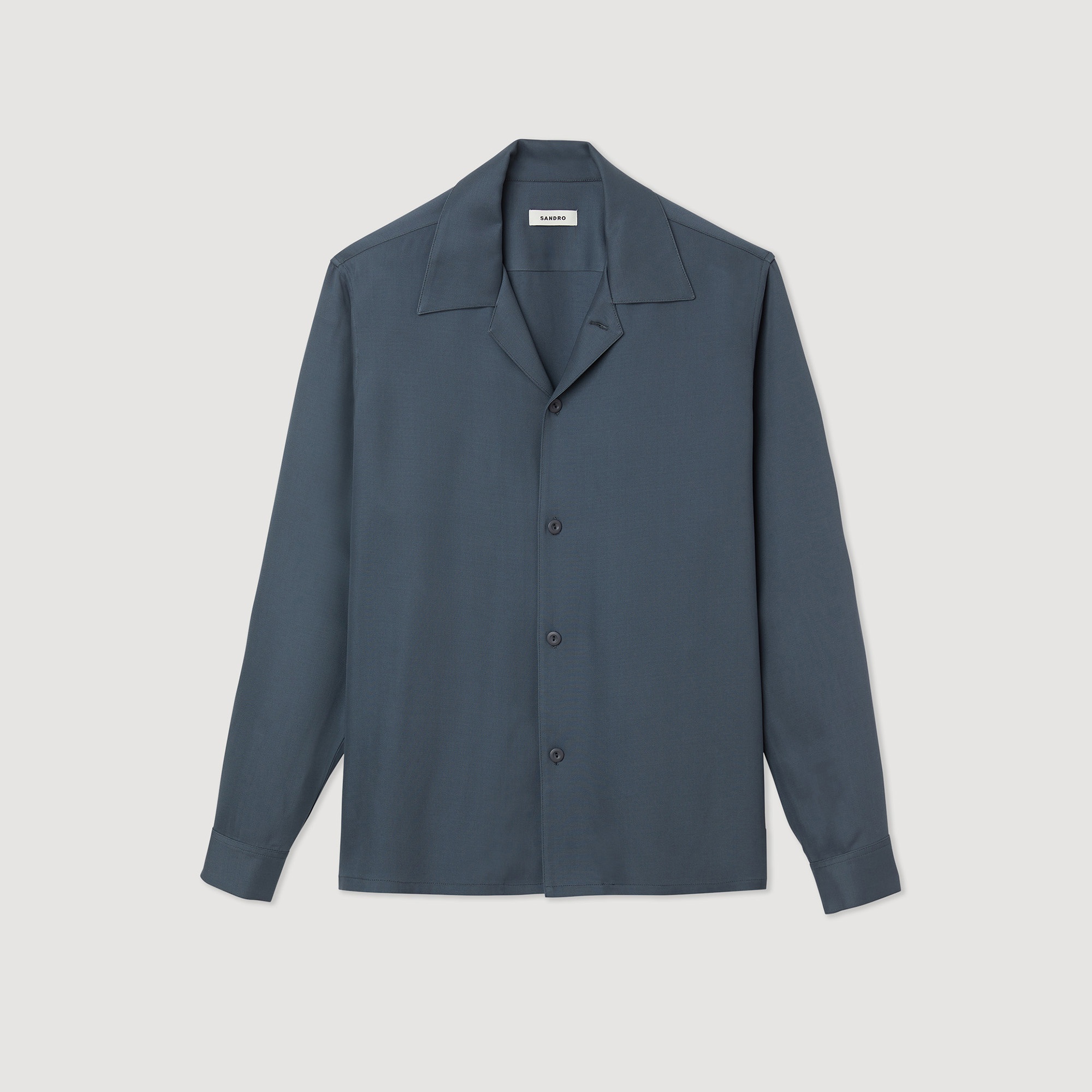 Floaty shirt with spread collar - 1