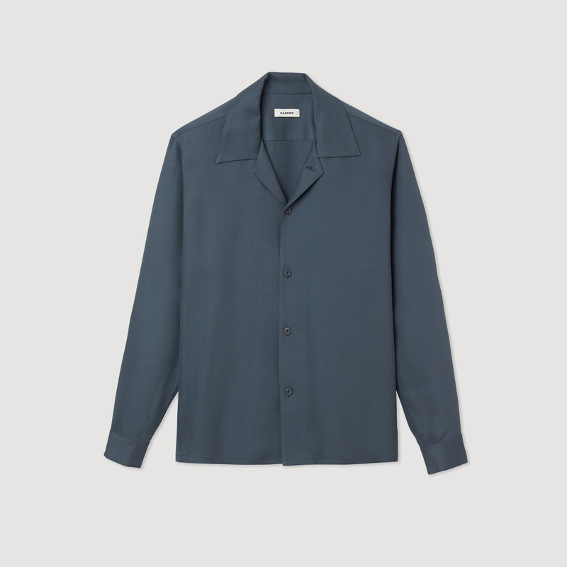 Floaty shirt with spread collar 1