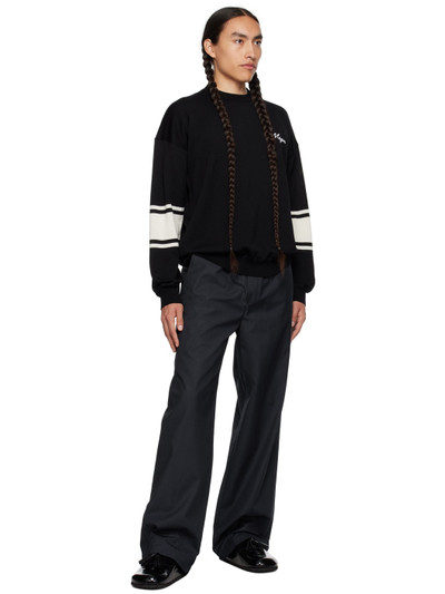 MSGM Navy Layered Trousers outlook