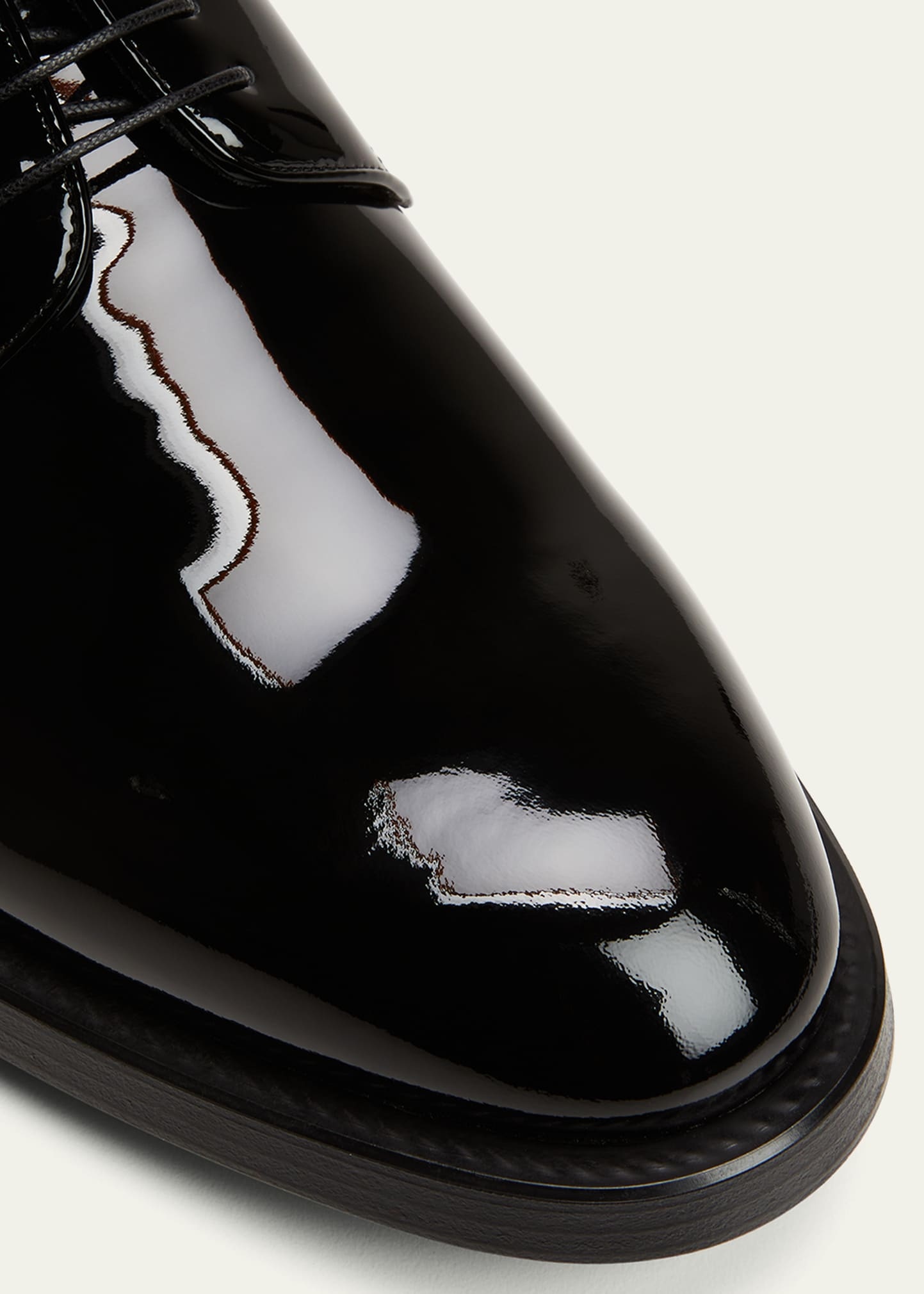 Men's Patent Leather Derby Shoes - 5