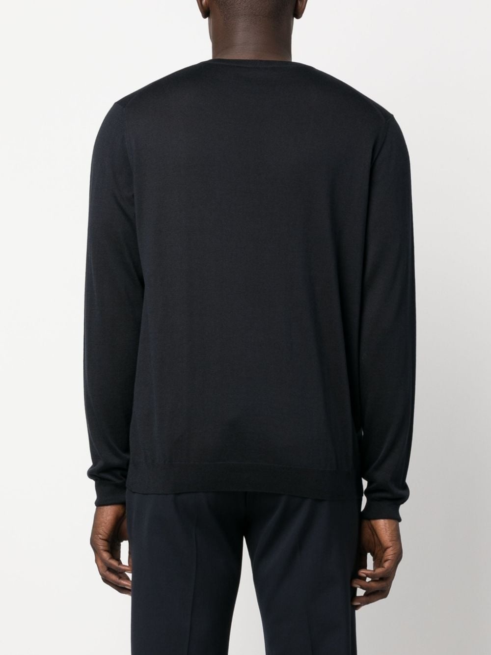 crew-neck silk-cotton jumper - 4