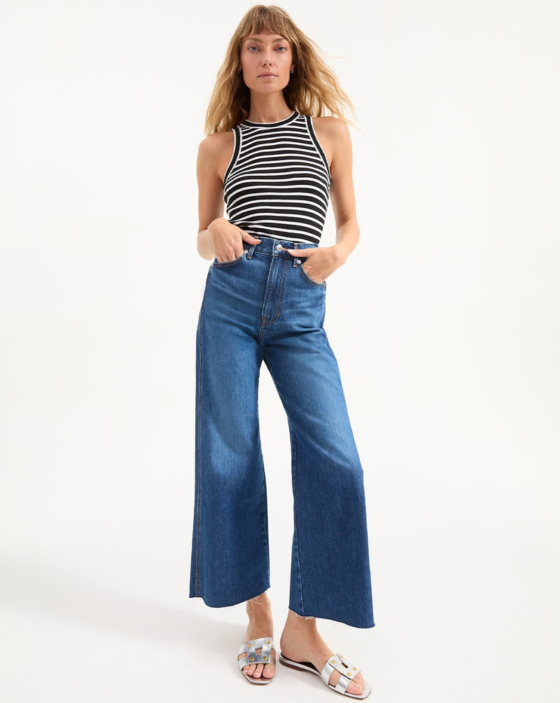 VERONICA BEARD TAYLOR CROPPED HIGH RISE WIDE LEG JEAN outlook