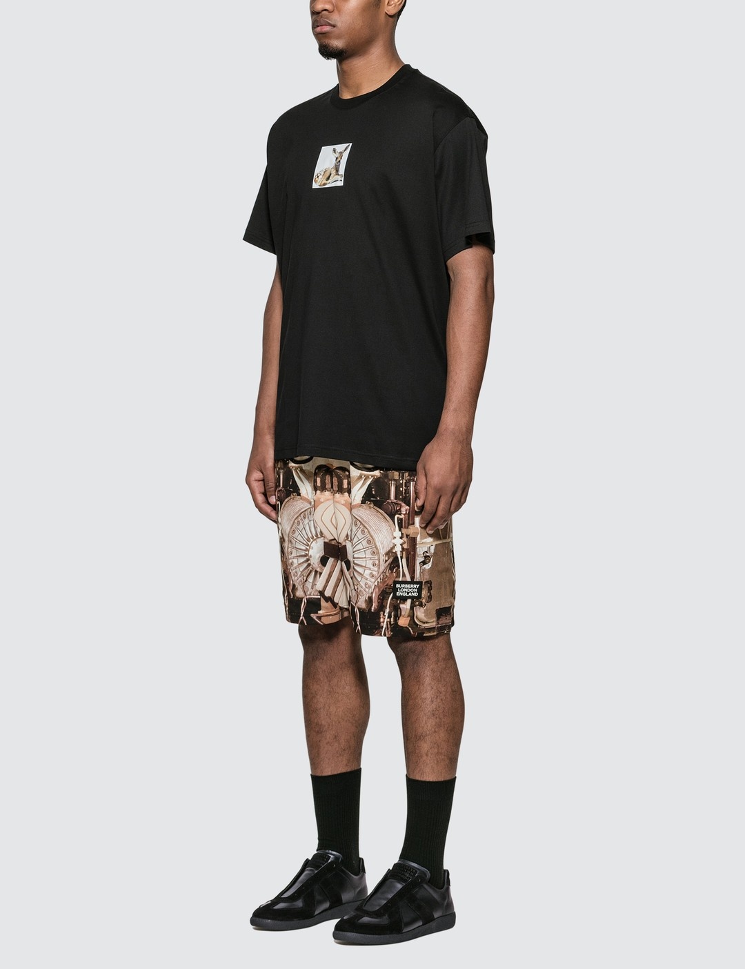 DEER PRINT COTTON OVERSIZED T-SHIRT - 4