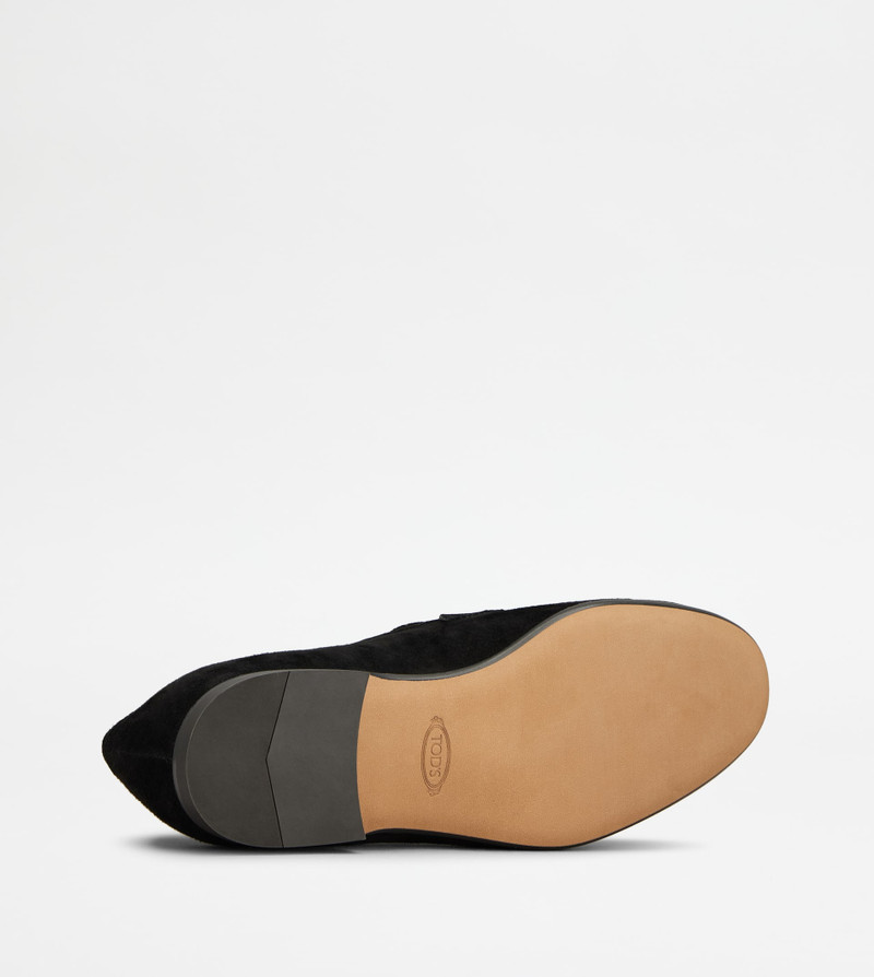 T TIMELESS LOAFERS IN PASHMY SUEDE - BLACK 4