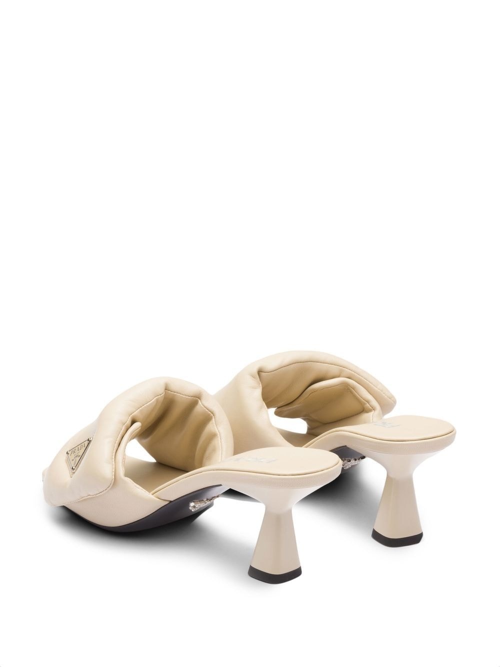 logo-plaque padded mules - 3