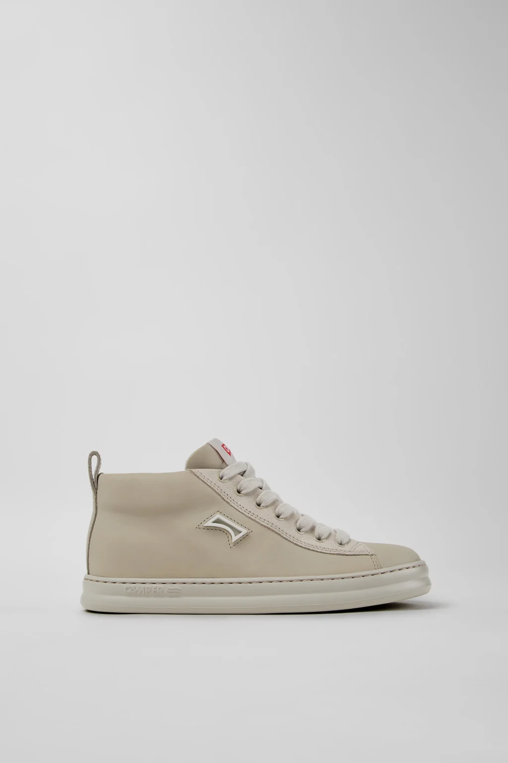 Runner Beige Leather and Nubuck Sneakers for Women. - 1