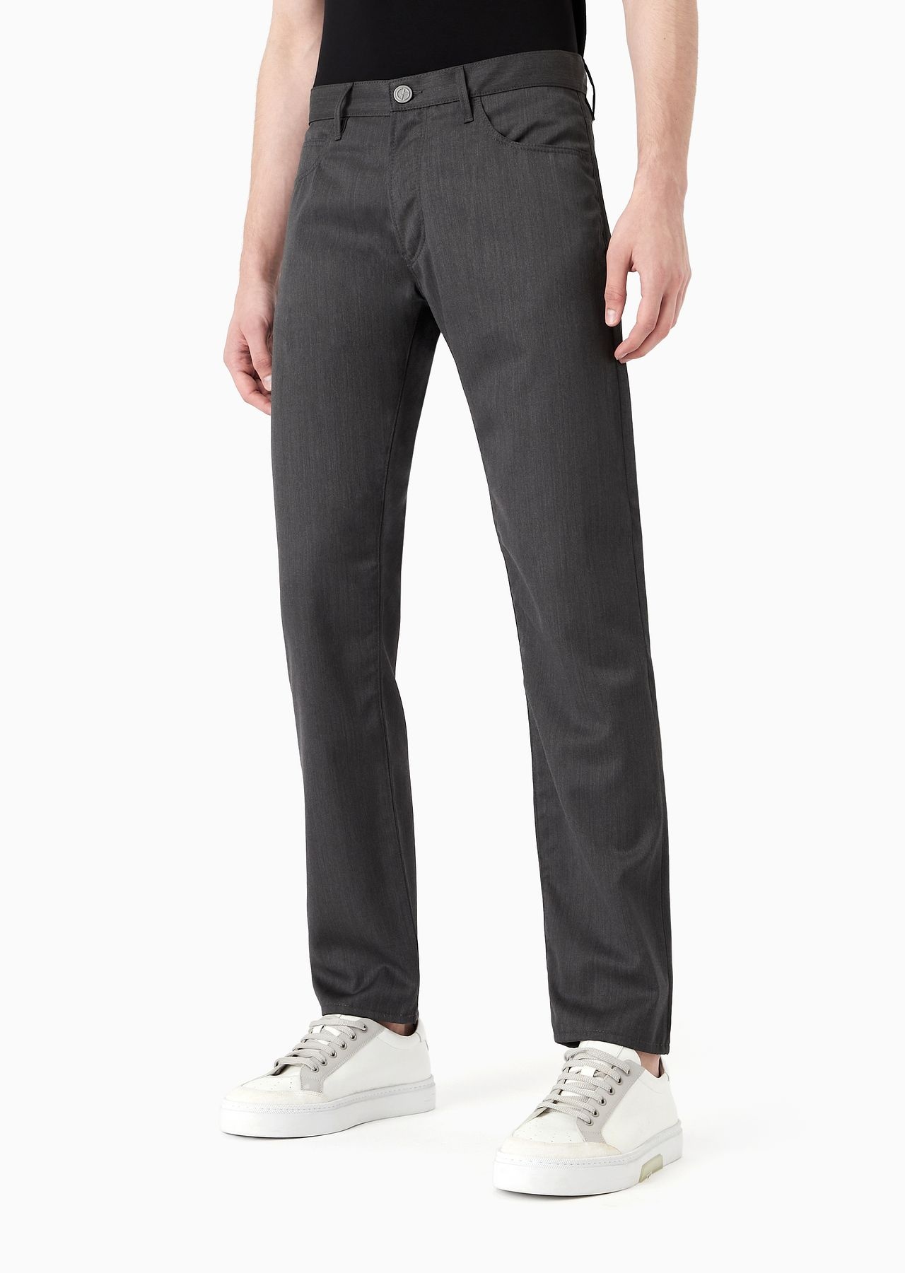 Five-pocket, regular-fit, virgin-wool trousers - 3