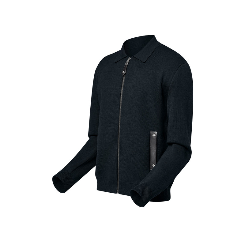 Louis Vuitton Knit Blouson With Leather Details outlook
