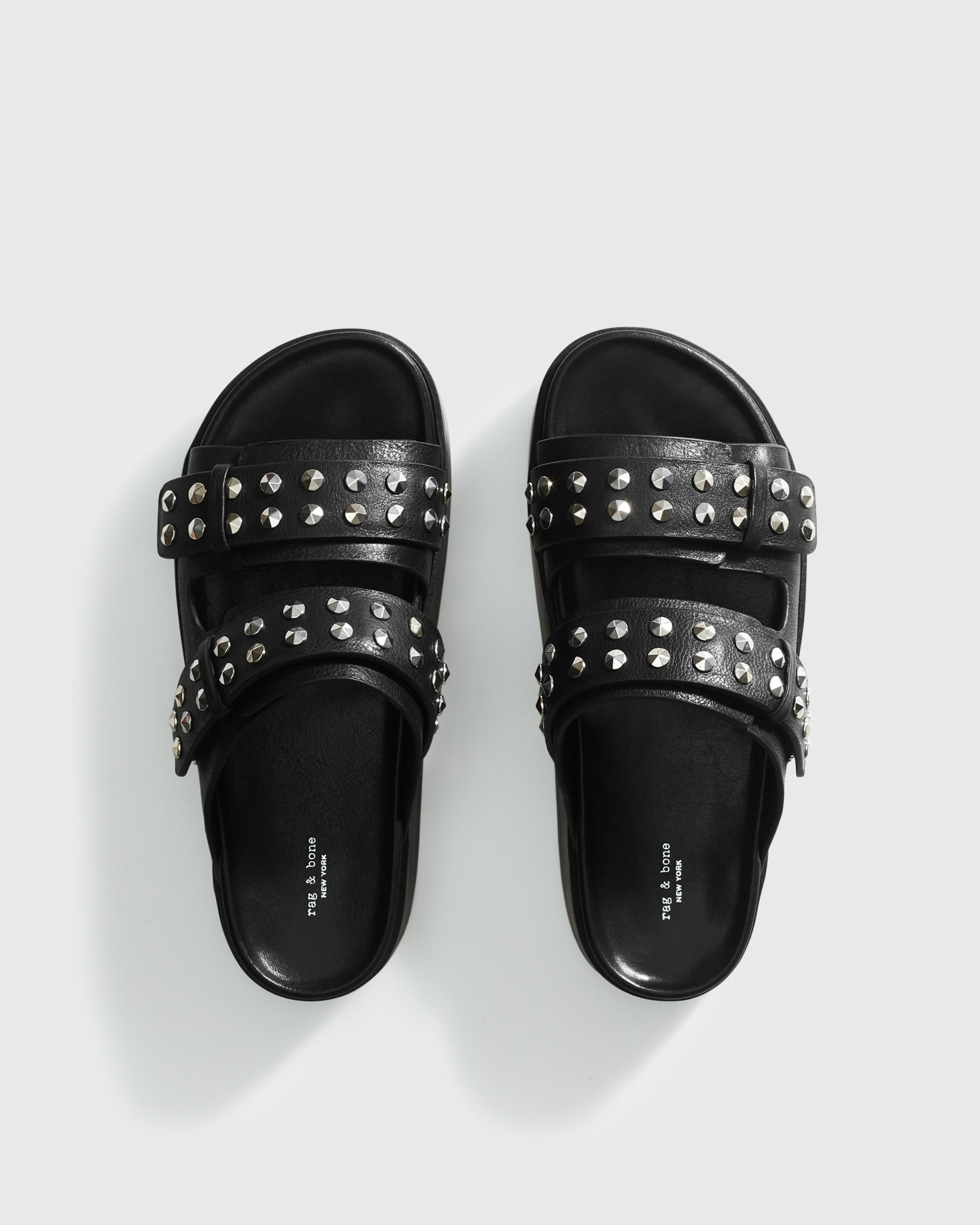 Geo Studded Platform Slide - Leather
Flat Sandal - 6