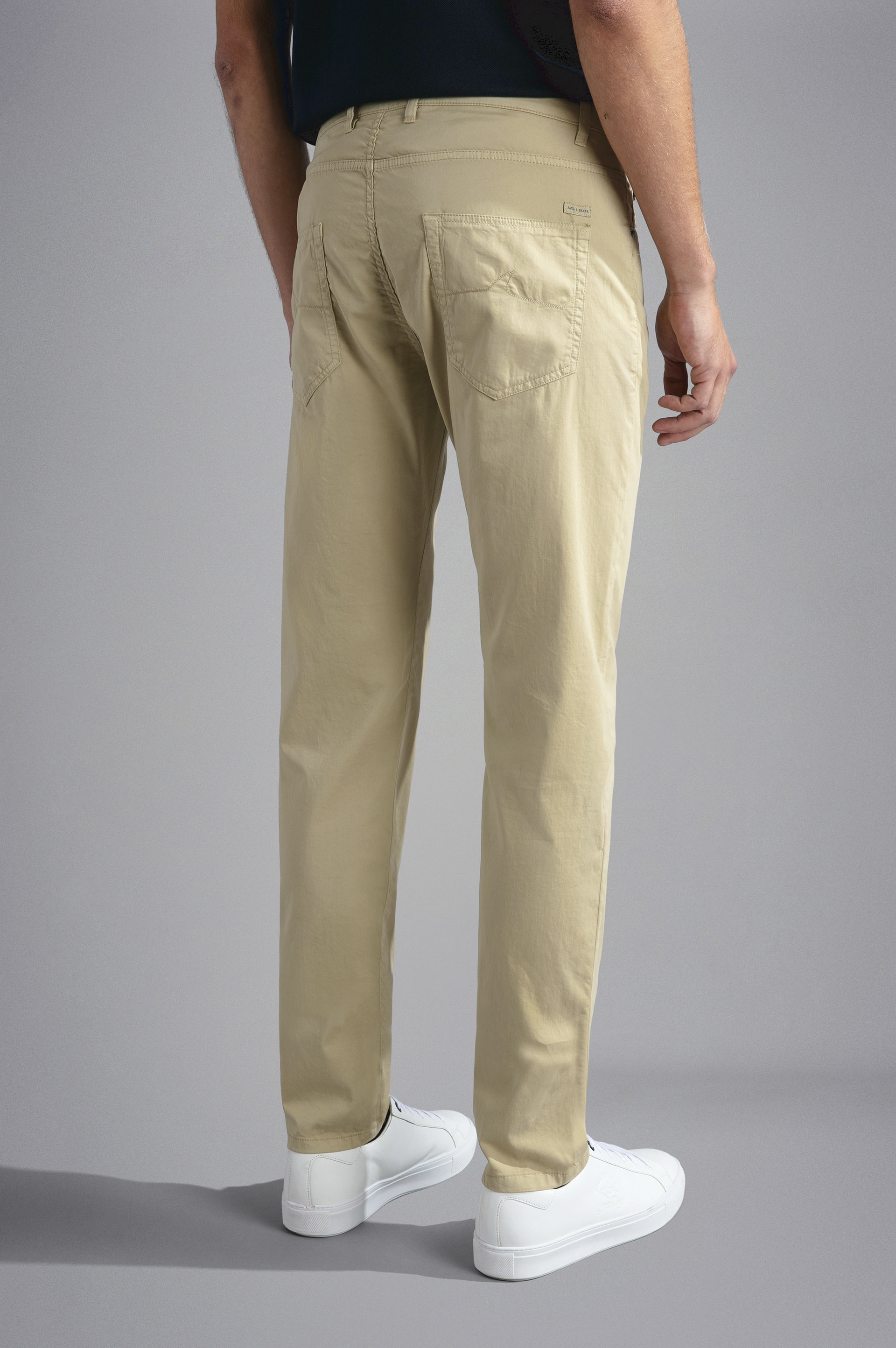 SILK AND COTTON STRETCH 5 POCKETS TROUSERS - 3