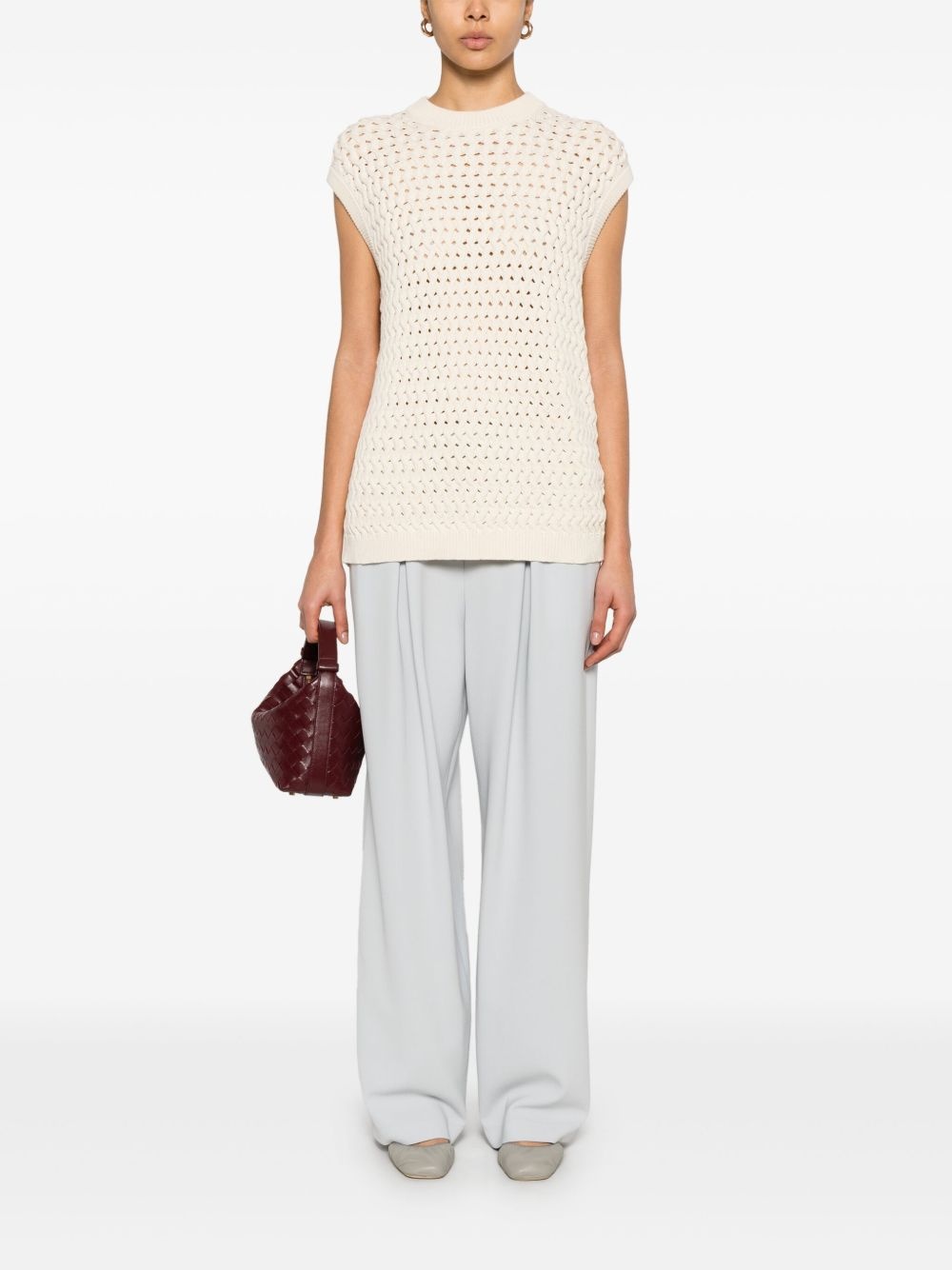 cable-knit vest - 2