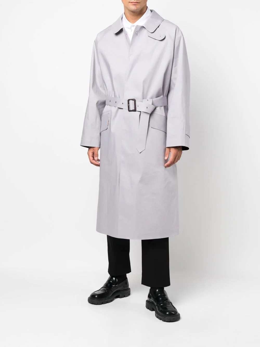 oversize belted trench coat - 2