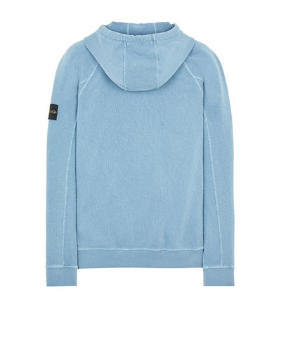 Stone Island 62160 MALFILE' FLEECE_ GARMENT DYED 'OLD' EFFECT PASTEL BLUE outlook