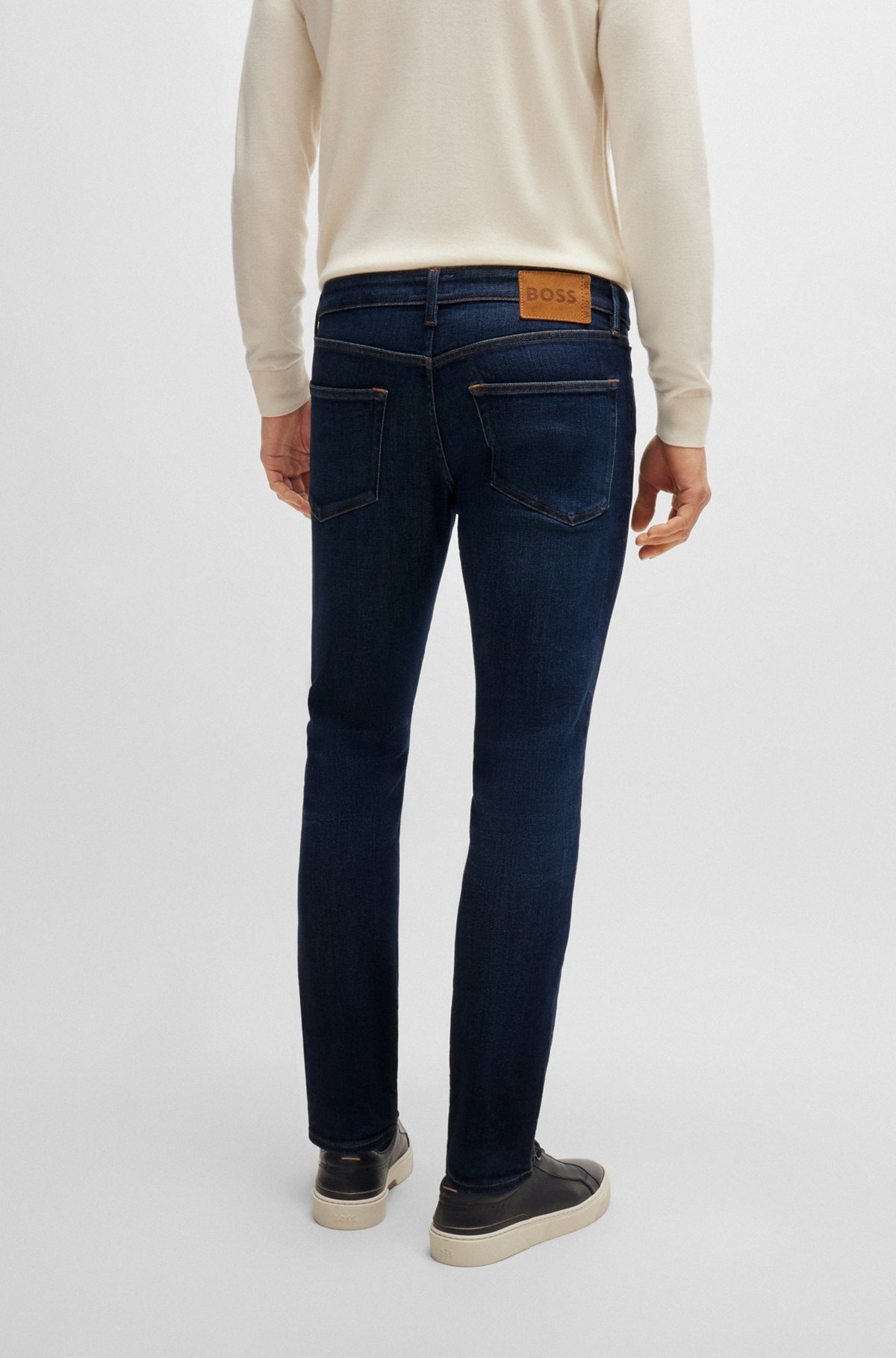 SLIM-FIT JEANS IN FRESH-BLUE COMFORT-STRETCH DENIM - 4