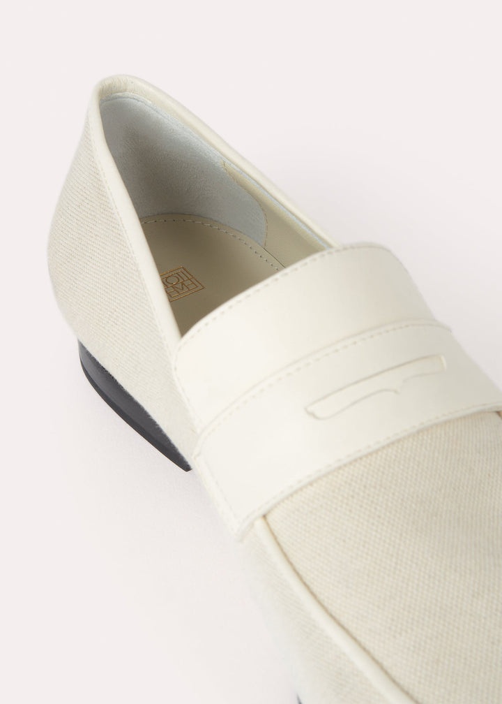 The canvas penny loafer beige - 3