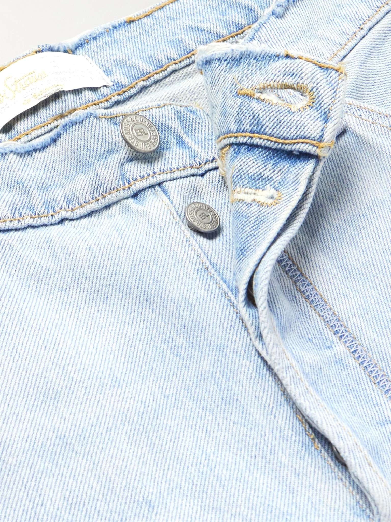 + Levi's Straight-Leg Distressed Logo-Embroidered Jeans - 3