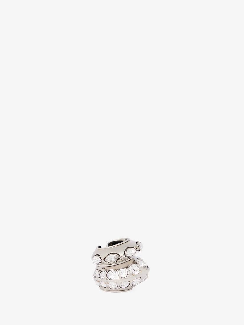 Men's Jewelled Accumulation Ring in Antique Silver - 2