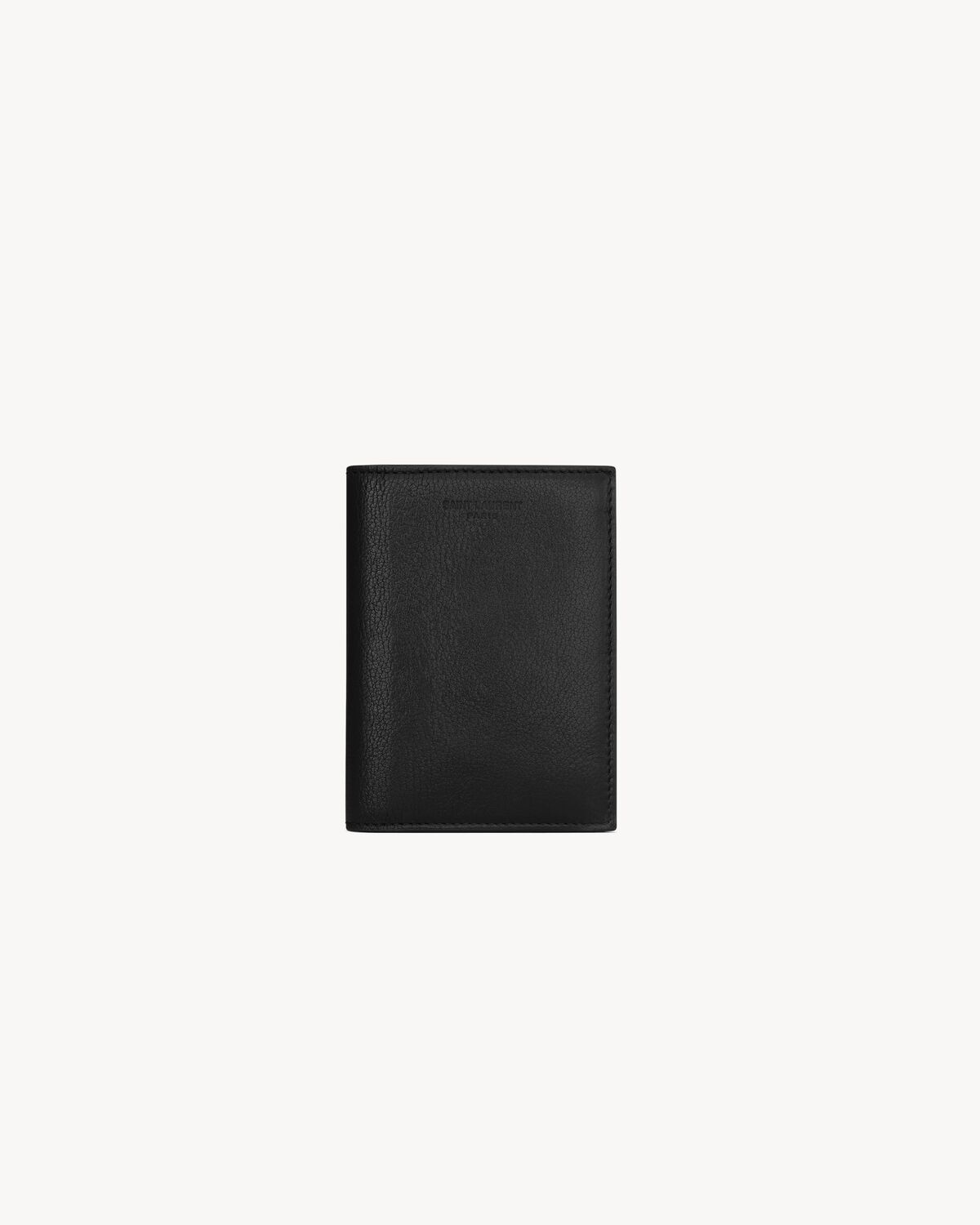 SAINT LAURENT PARIS CREDIT CARD WALLET IN GRAINED LEATHER - 1