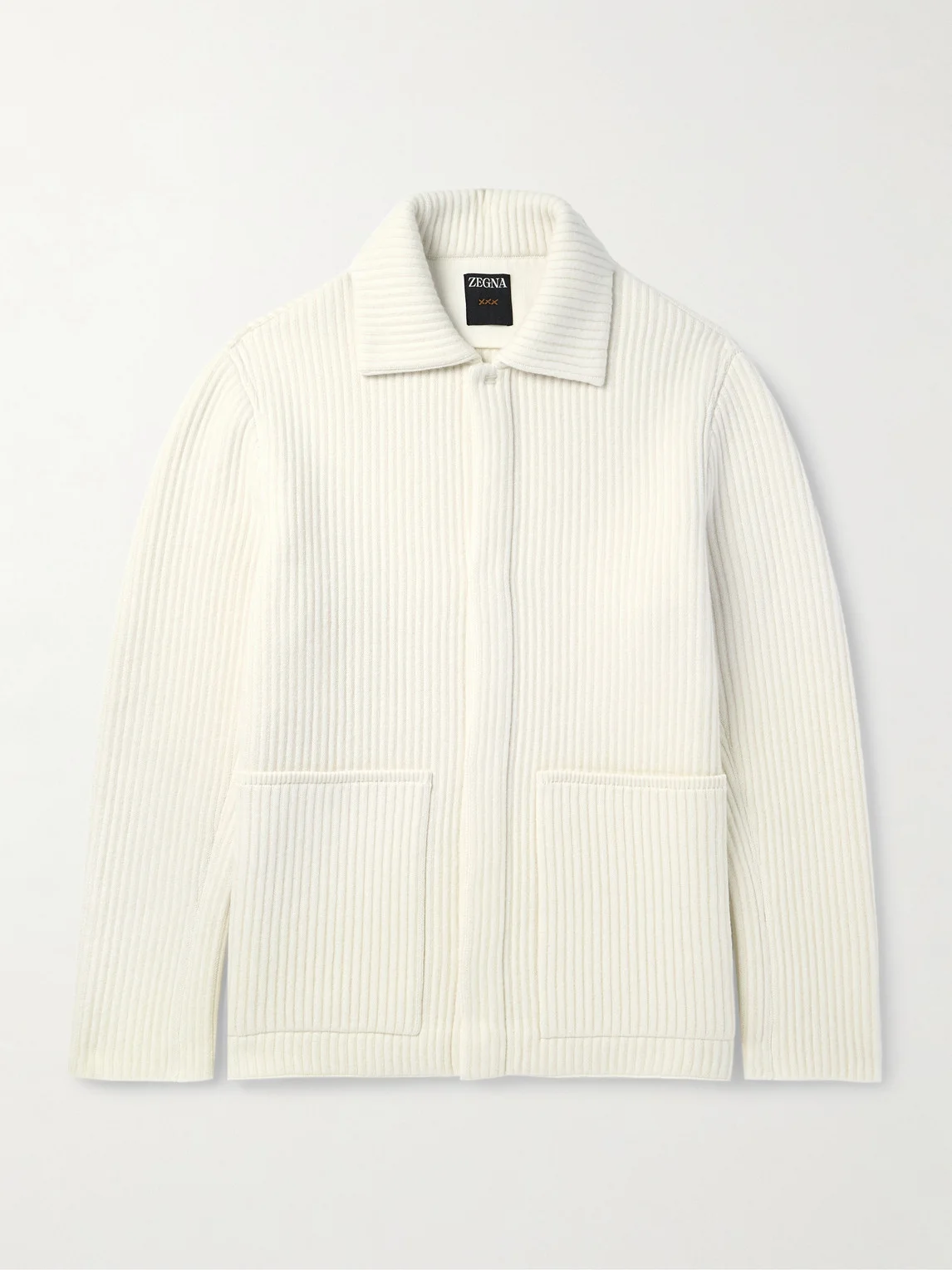 Ribbed Wool and Cashmere-Blend Jacket - 1
