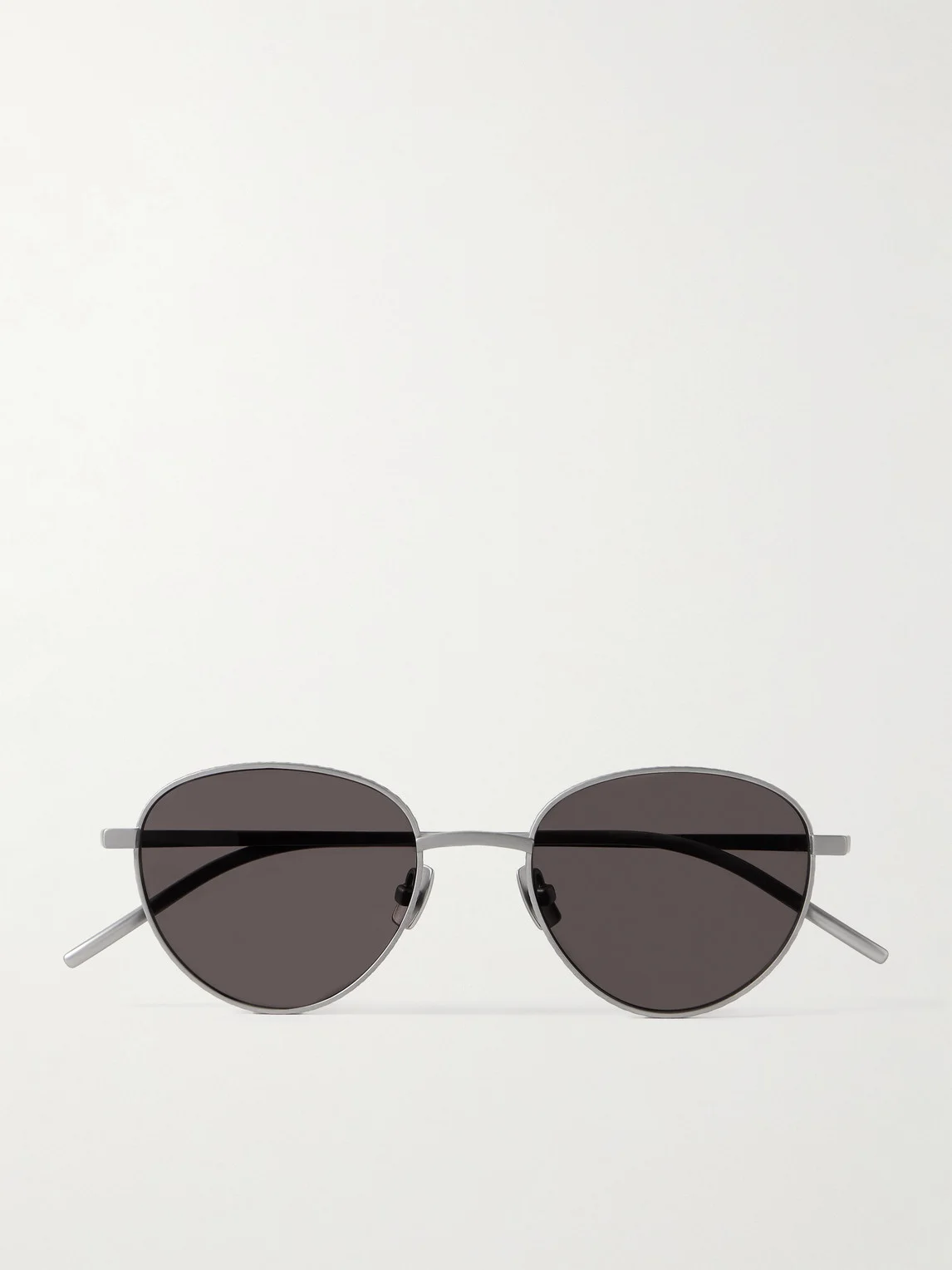 Panthos Round-Frame Brushed-Titanium Sunglasses - 1