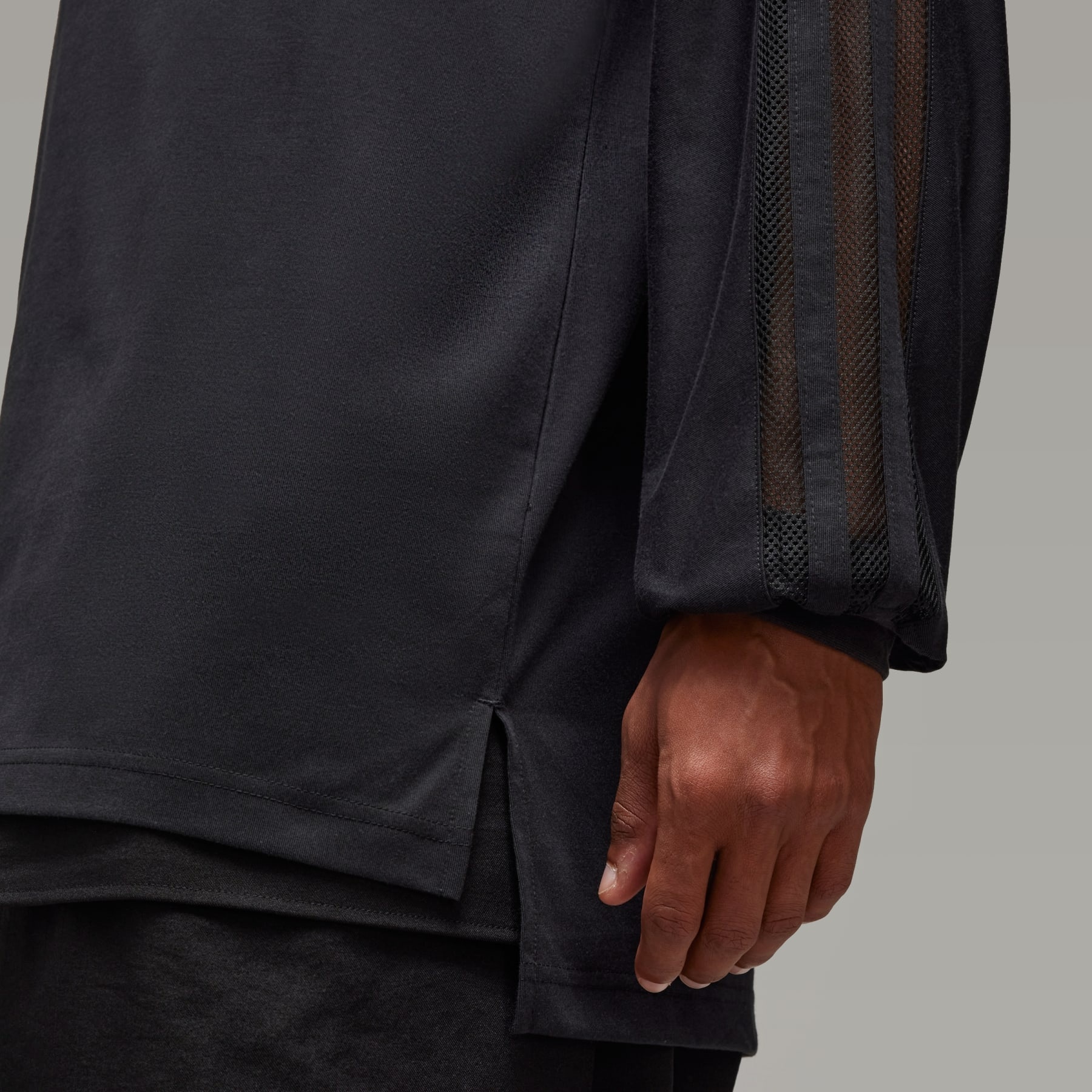 Y-3 Mesh Stripes Long Sleeve Tee - 8