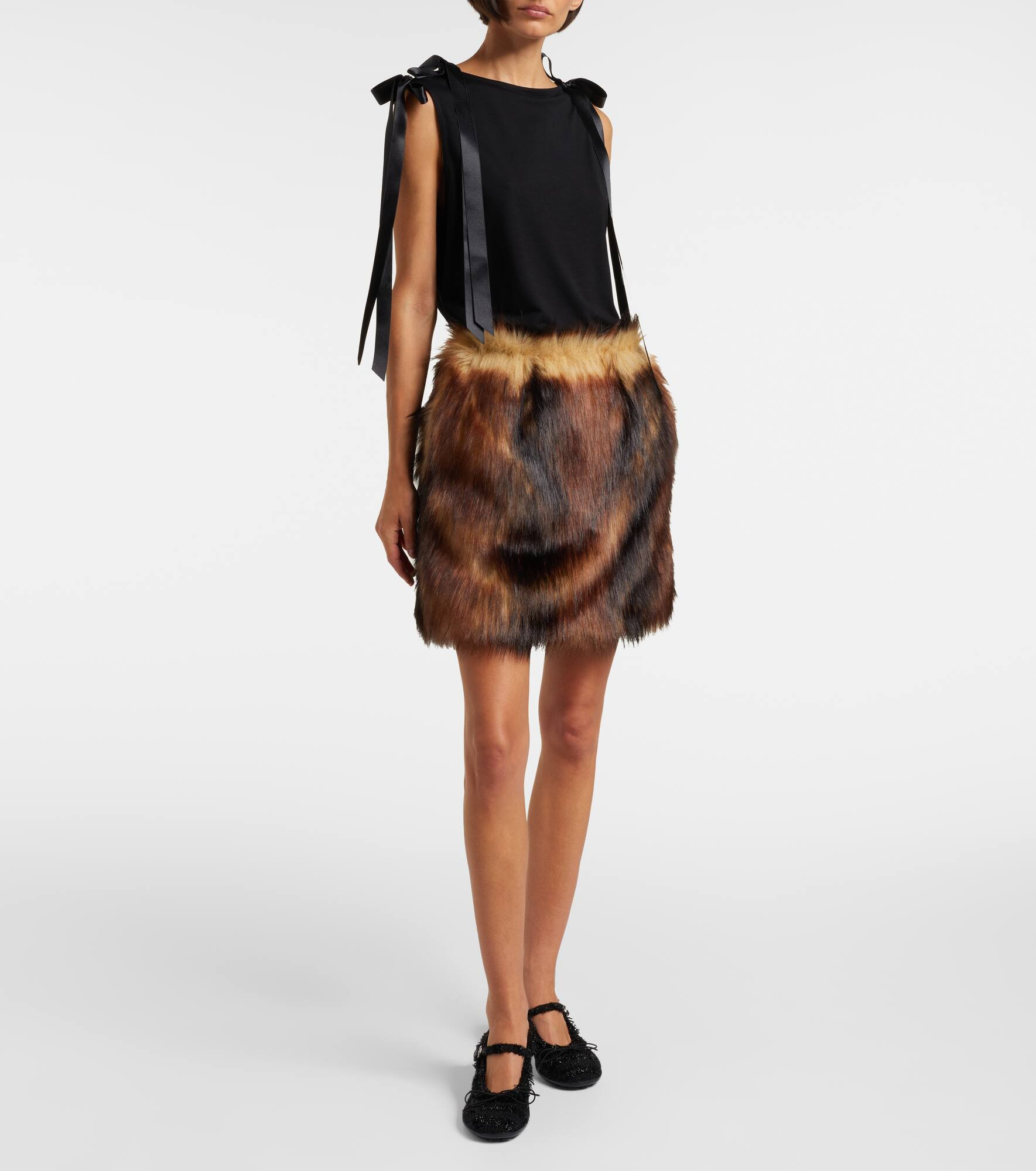 Faux fur miniskirt - 2