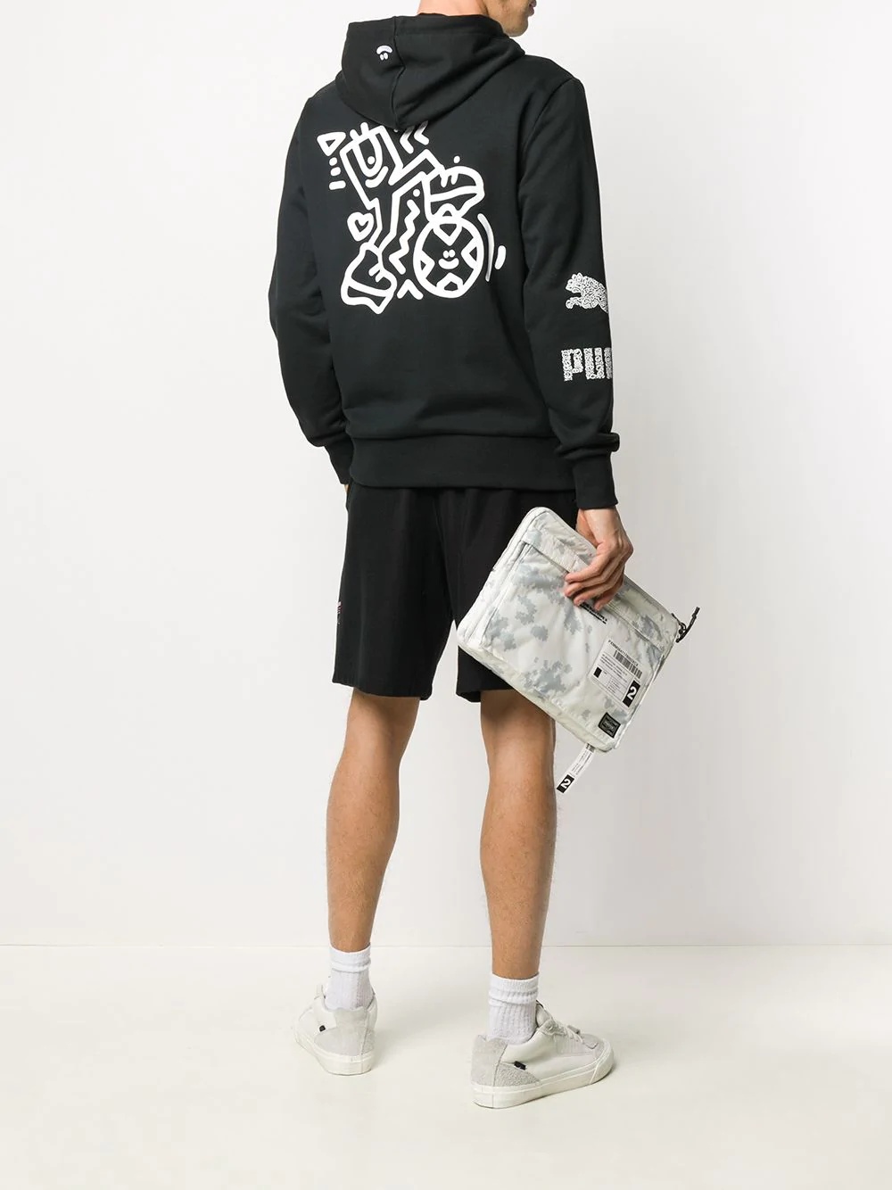 logo print hoodie  - 2