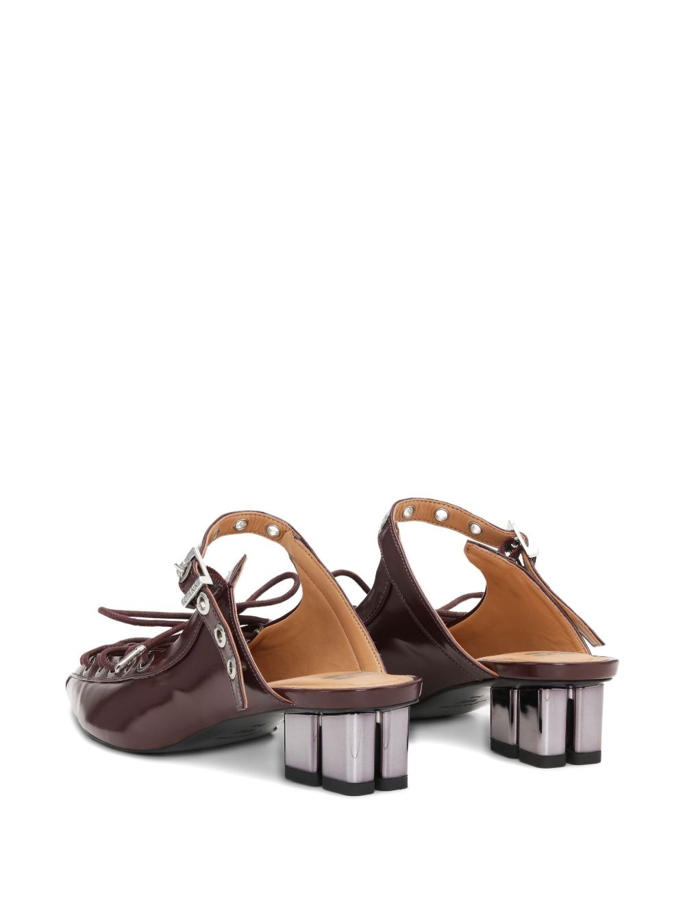 eyelet-detail mules - 3