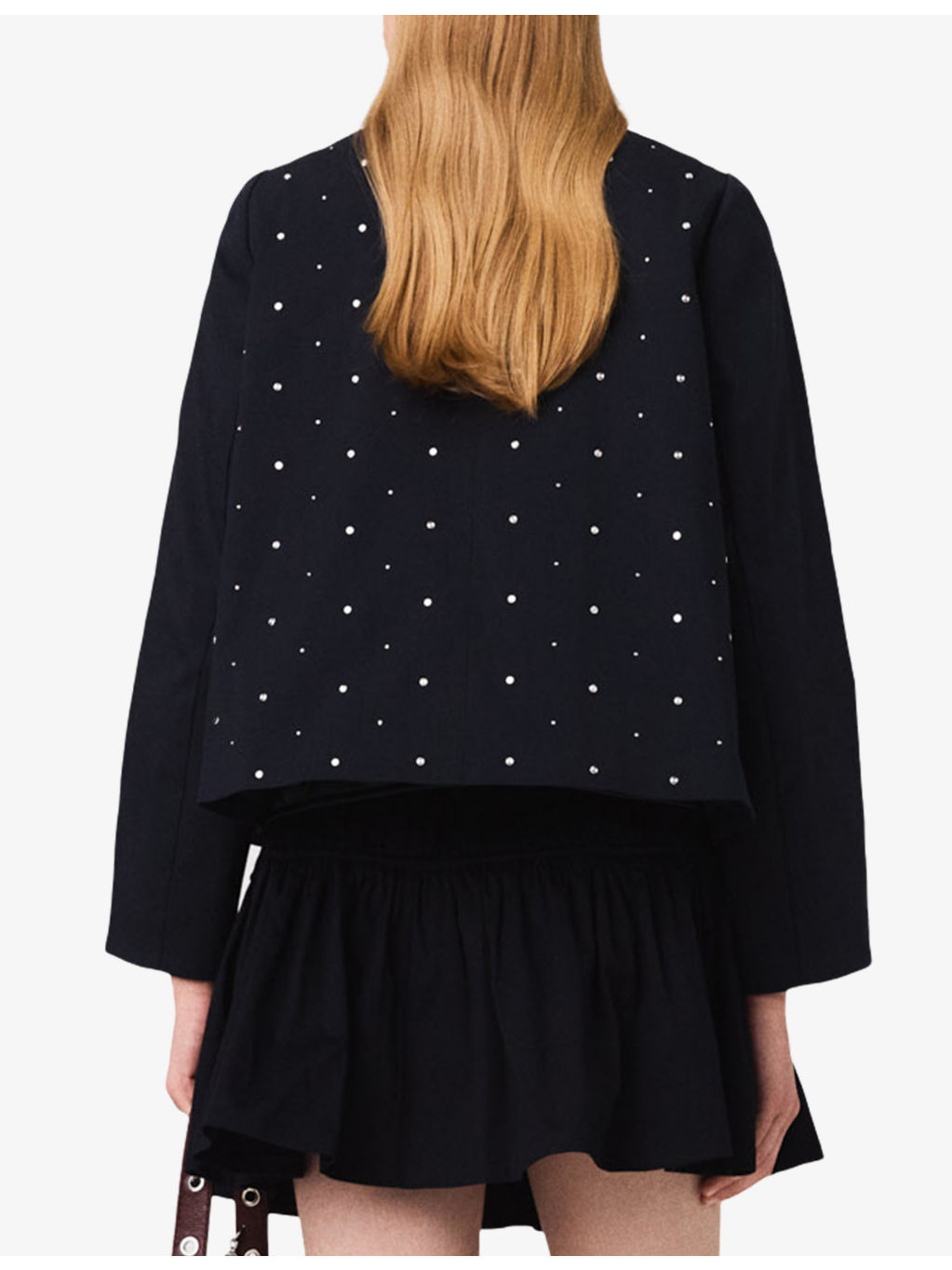 Stud-Embellished Corduroy-Collar Stretch Cotton-Blend Jacket - 5