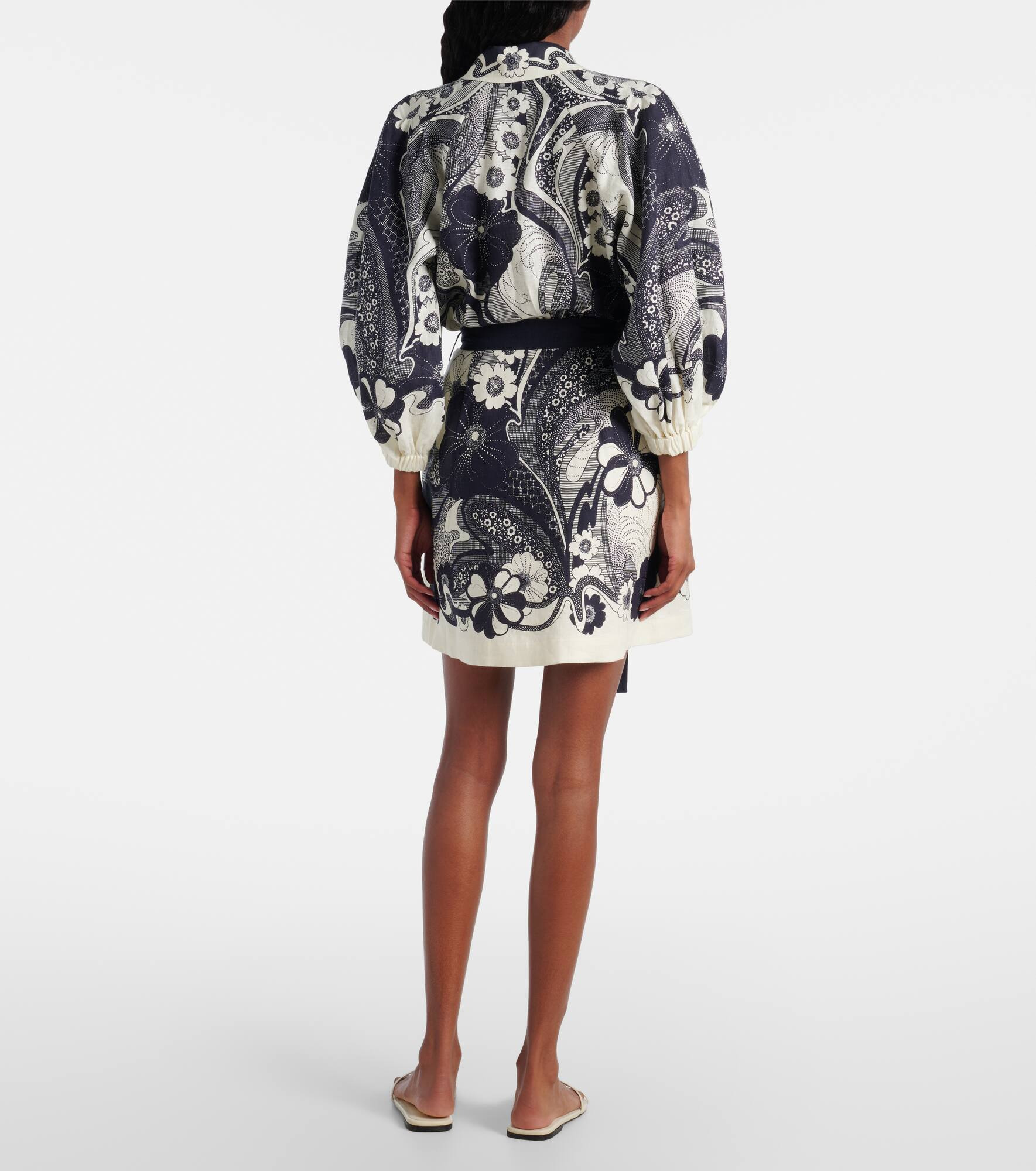 Mickey floral linen shirt dress - 3