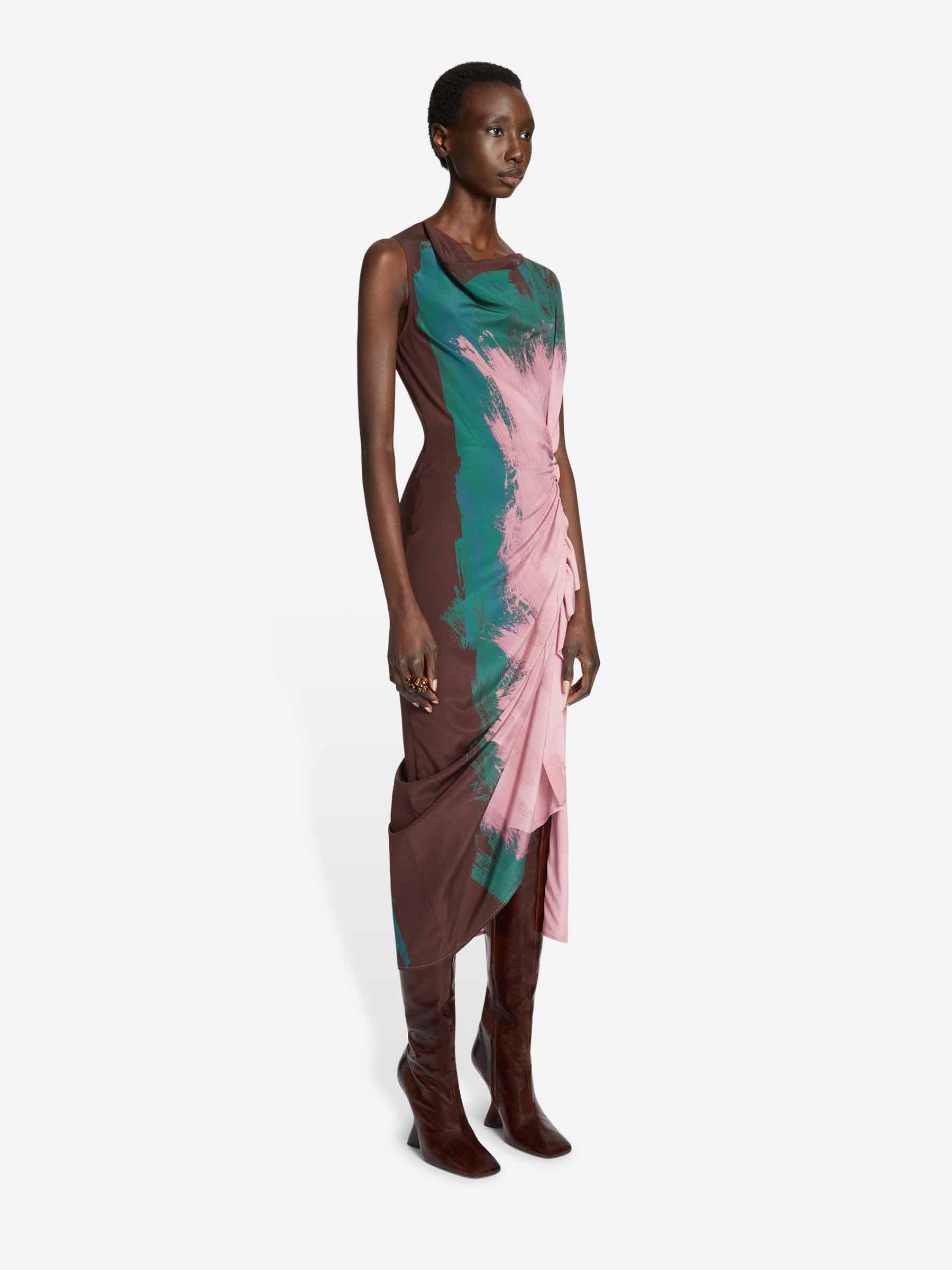 DRAPED MIDI DRESS - 3