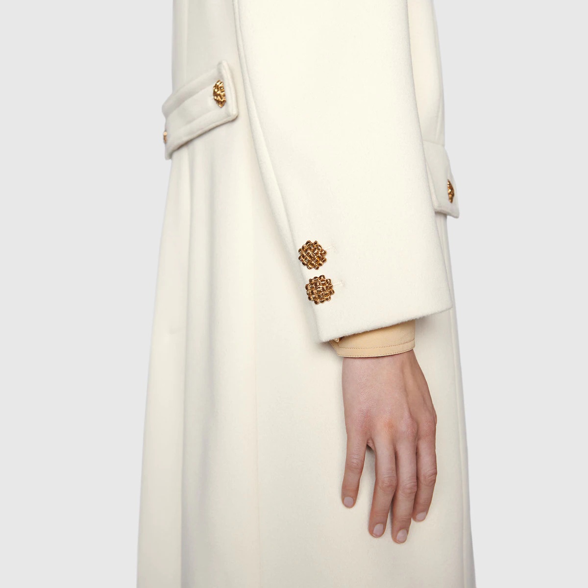 Double G embroidery wool coat - 7