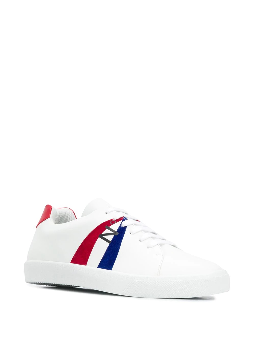 side-striped lace-up sneakers - 2