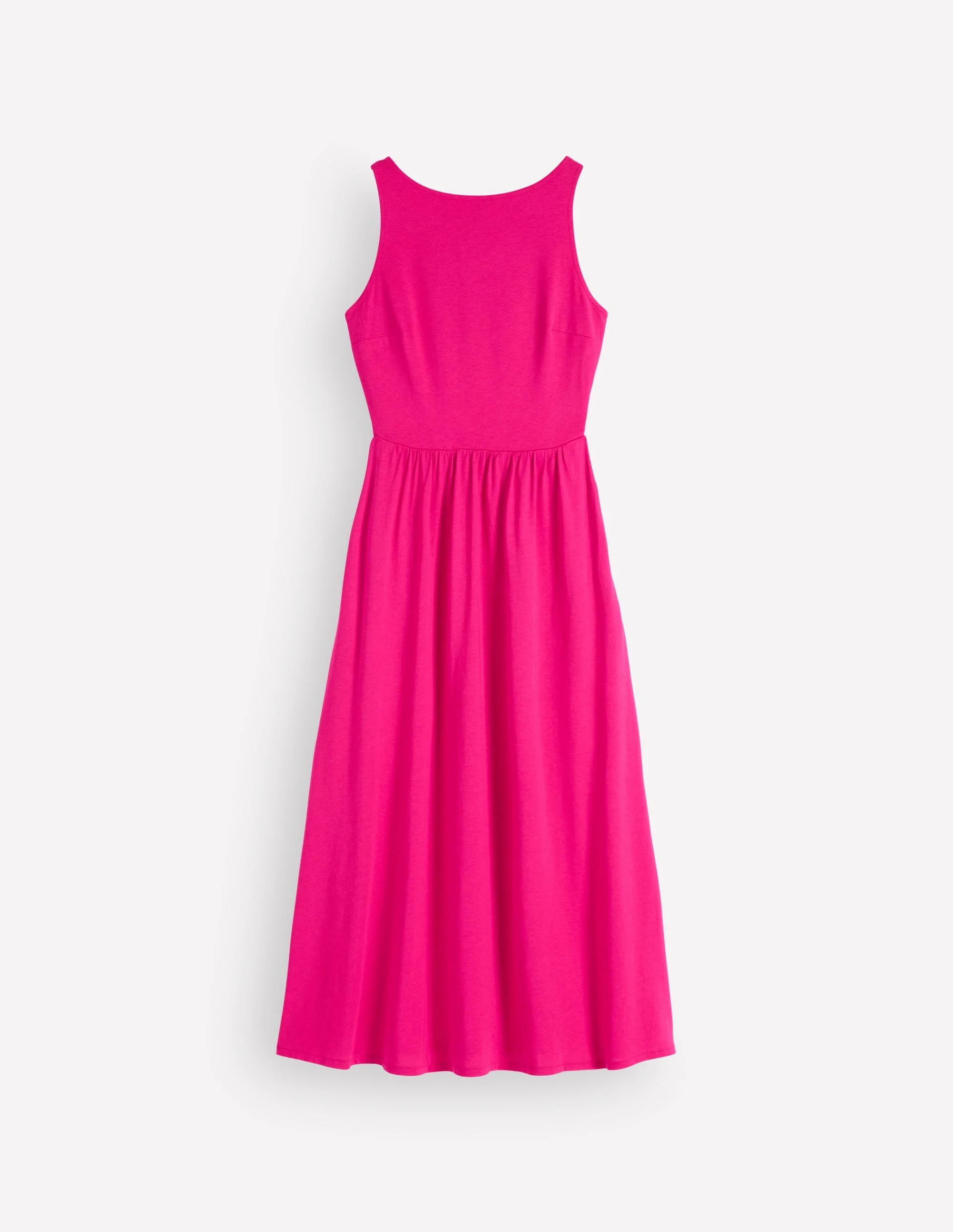Saoirse Smocked Jersey Dress-Bright Pink - 1